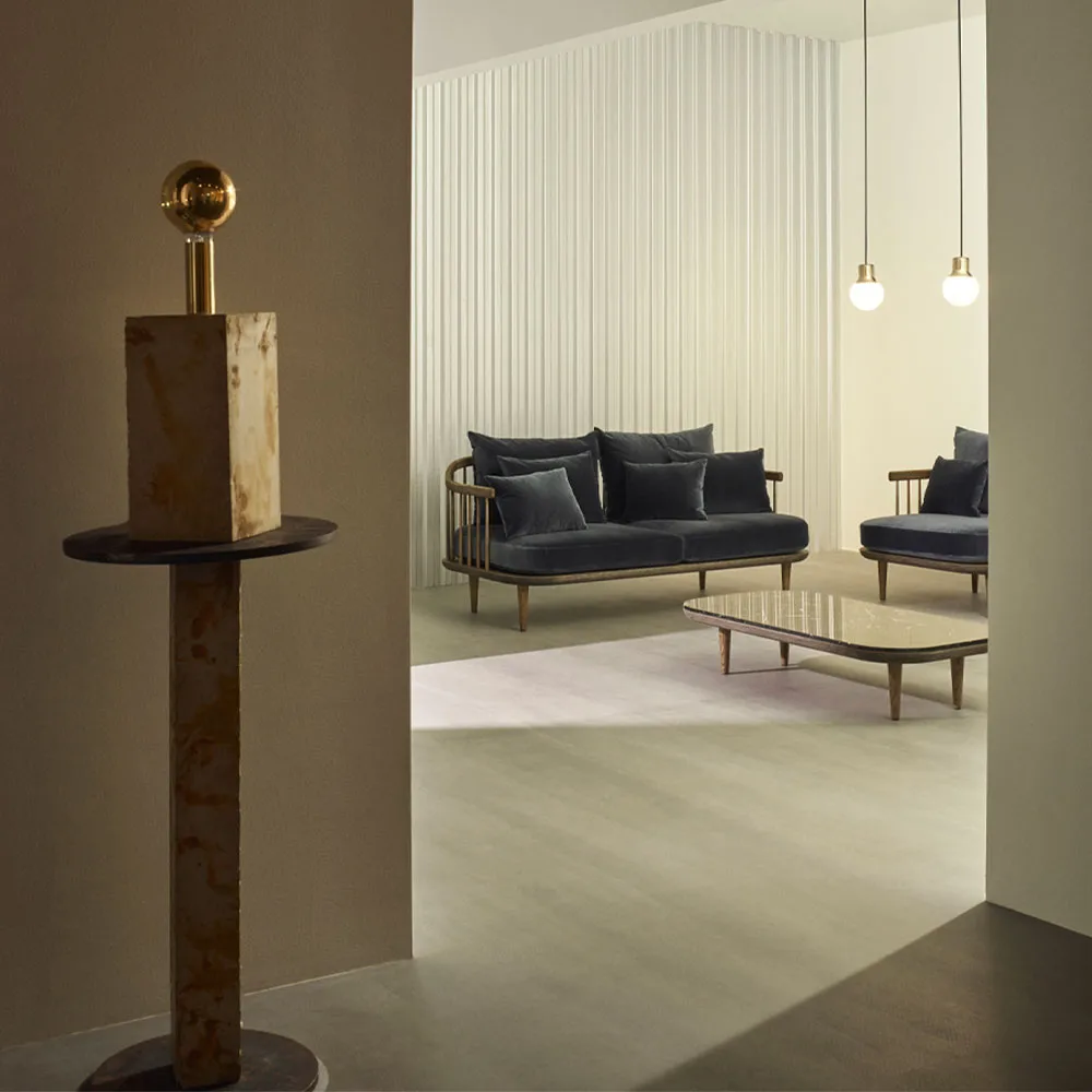 Mass Light NA5 Pendel, Schwarzer Marmor/weiß, nero marquina &Tradition