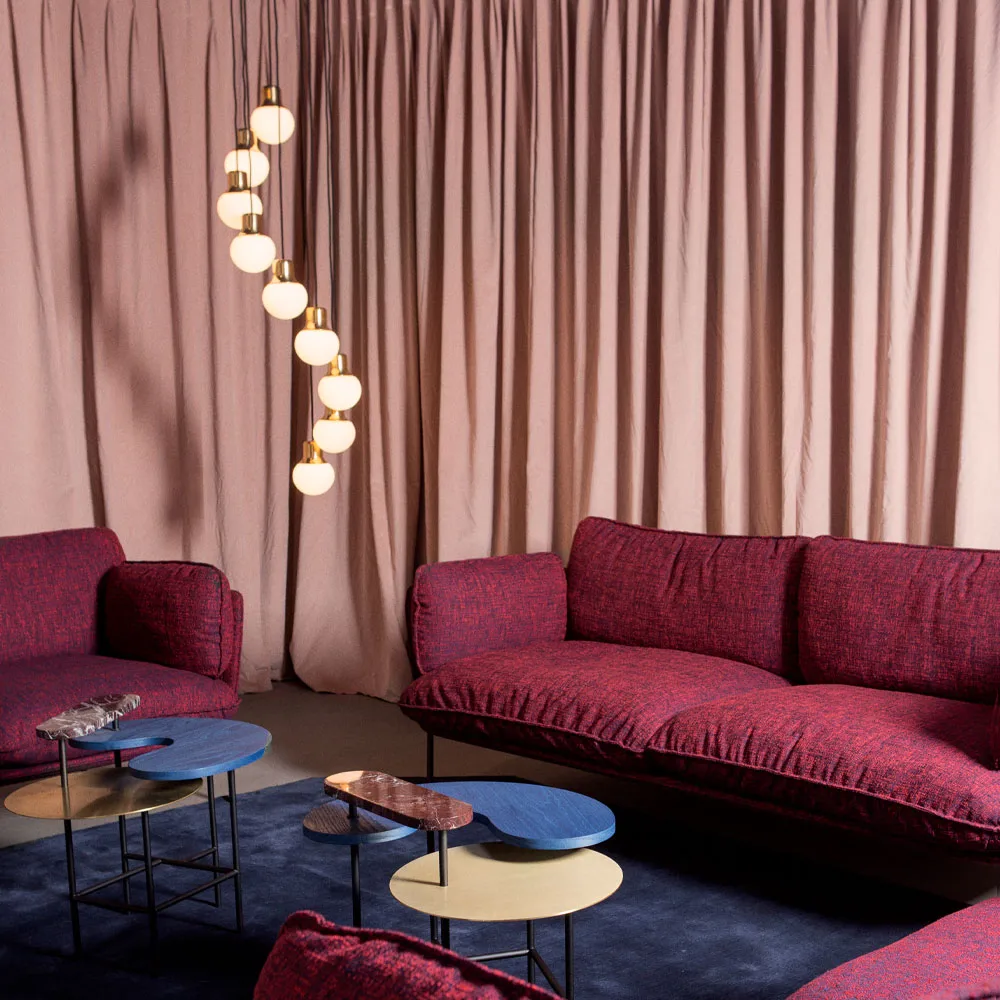 Mass Light NA6 Pendelleuchte, Schwarzer Marmor/weiß, nero marquina &Tradition