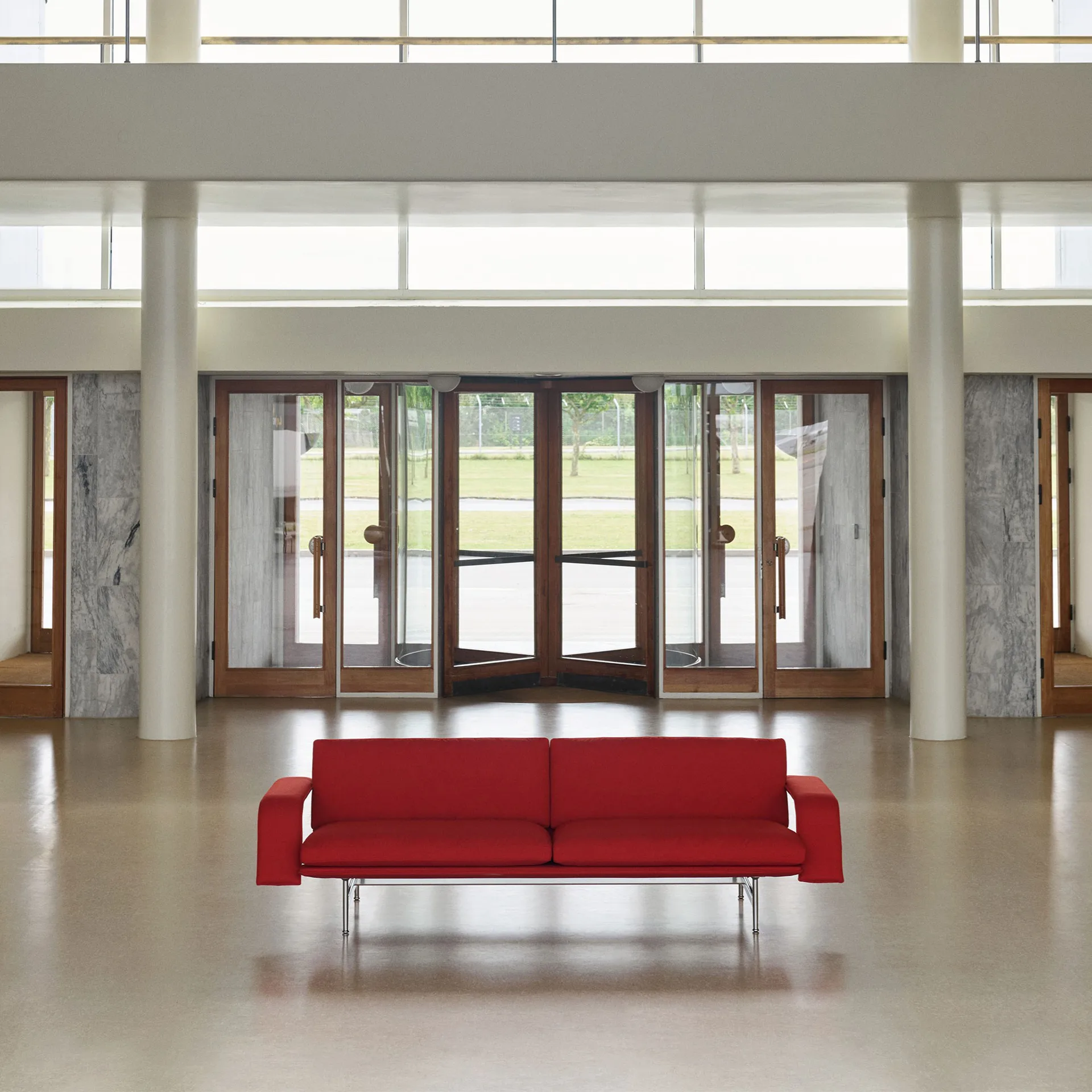 Meantime AV31 3-Sitzer Sofa, Pol. aluminium-Fiord 0571 &Tradition