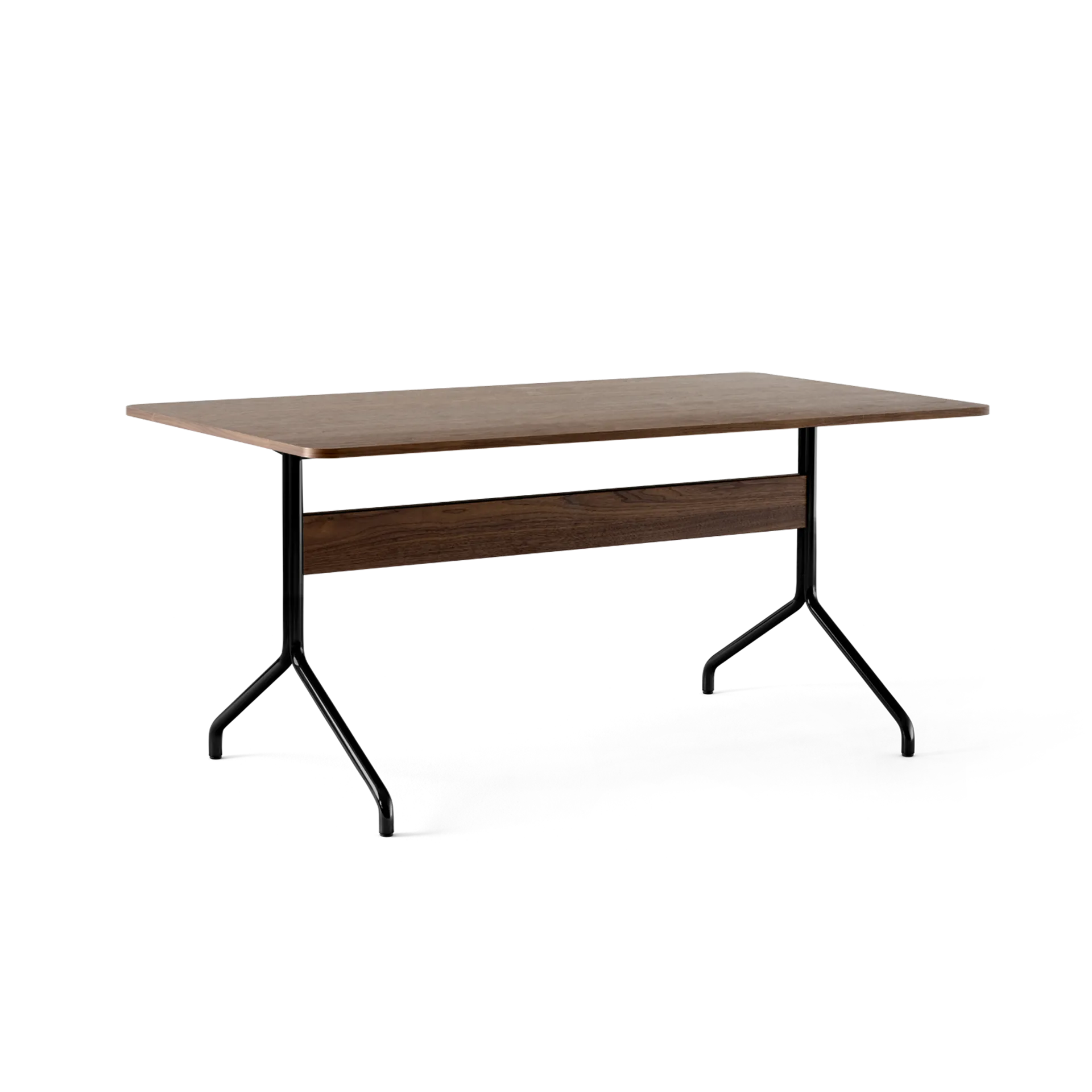 Pavilion dining table AV18 160 x 90cm, Walnut-black Frame &Tradition