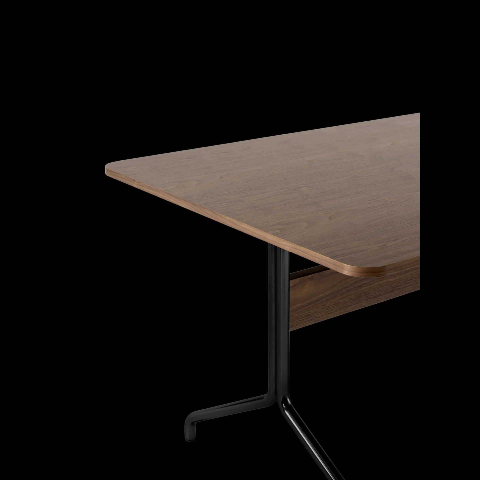 Pavilion dining table AV18 160 x 90cm, Walnut-black Frame &Tradition