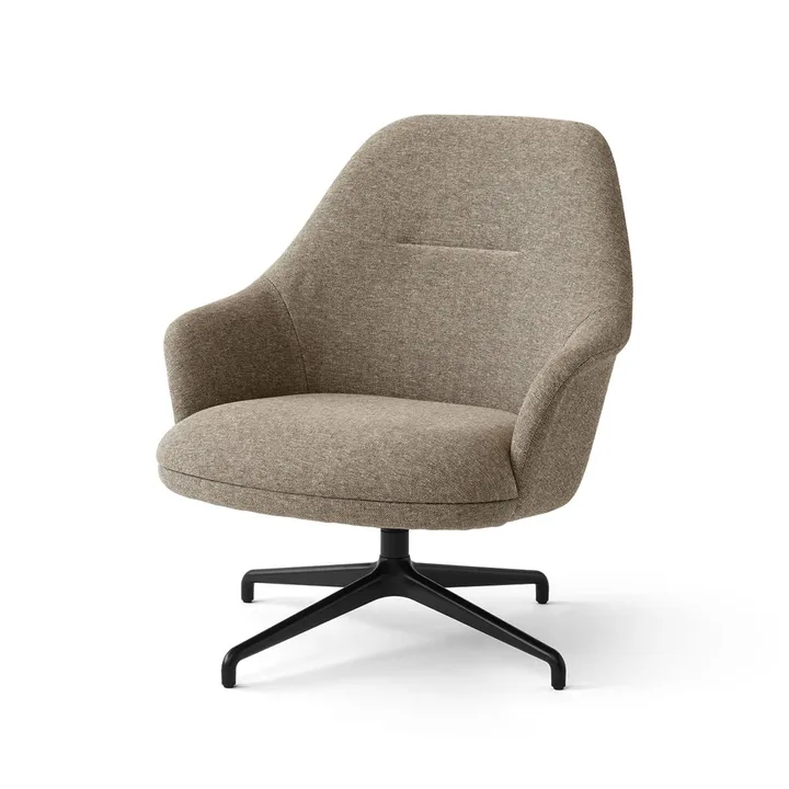 Rely HW139 Loungesessel - Clay 0009-Schwarz - &Tradition