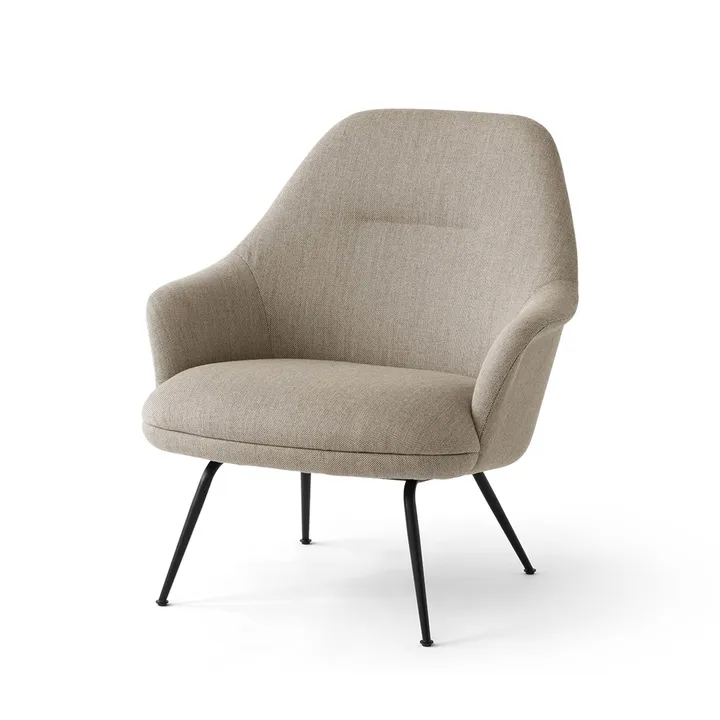 Rely HW139 Loungesessel - Re-wool 0218-black - &Tradition