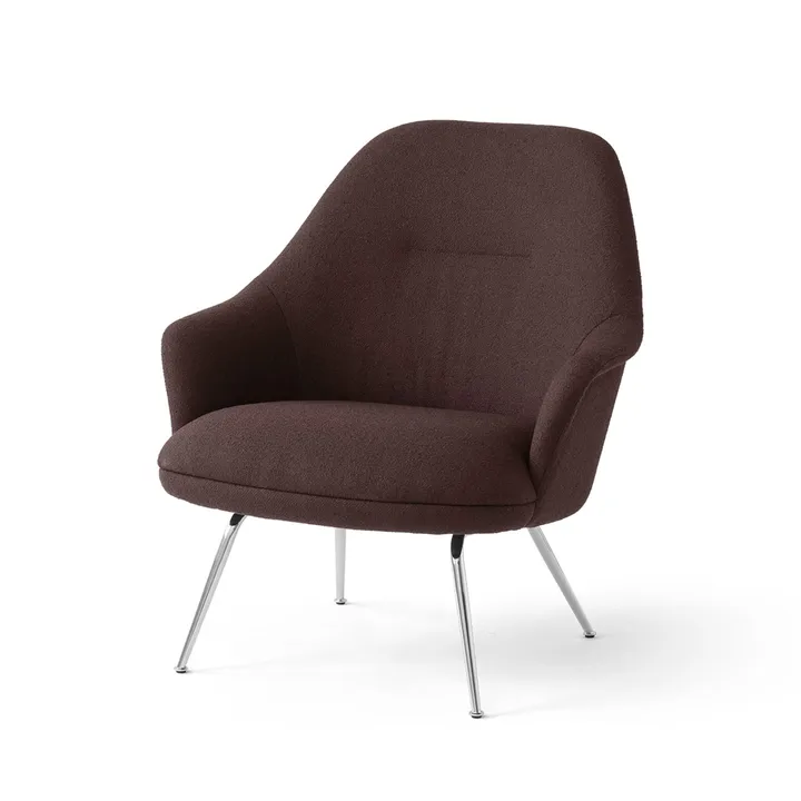 Rely HW139 Loungesessel - Saxion 0397-Chrom - &Tradition