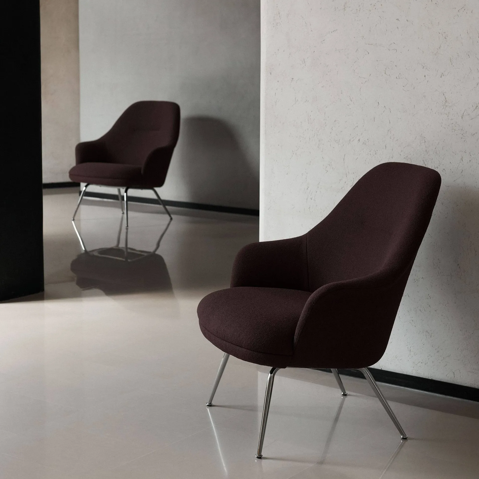 Rely HW139 Loungesessel, Saxion 0397-Chrom &Tradition