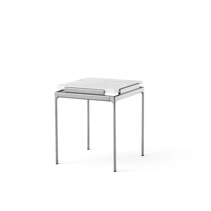 Sett LN11 Beistelltisch - Bianco carrara-dark chrome - &Tradition