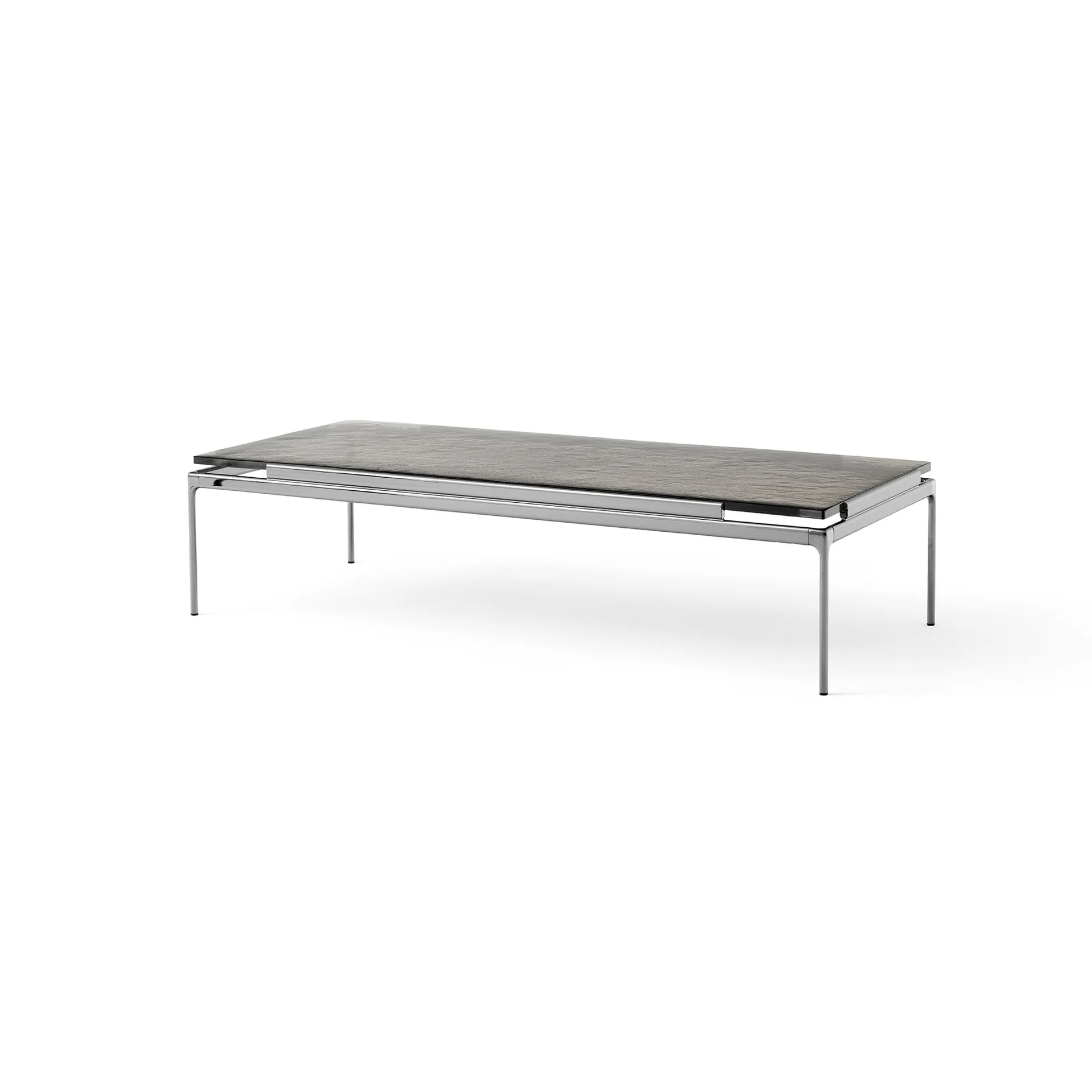 Sett LN12 Couchtisch, Smoked cast glass-dark chrome &Tradition