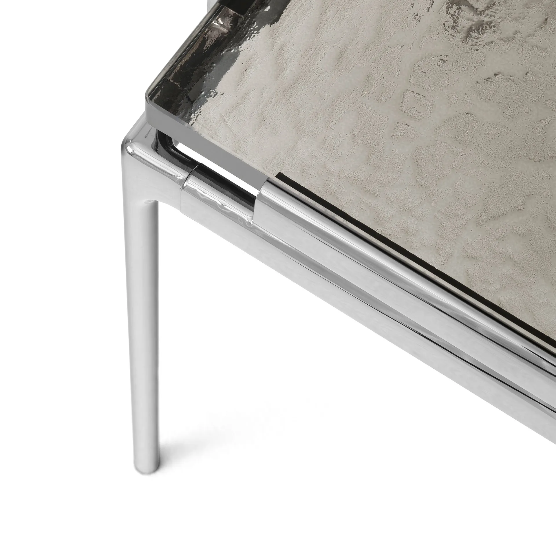 Sett LN12 Couchtisch, Smoked cast glass-dark chrome &Tradition