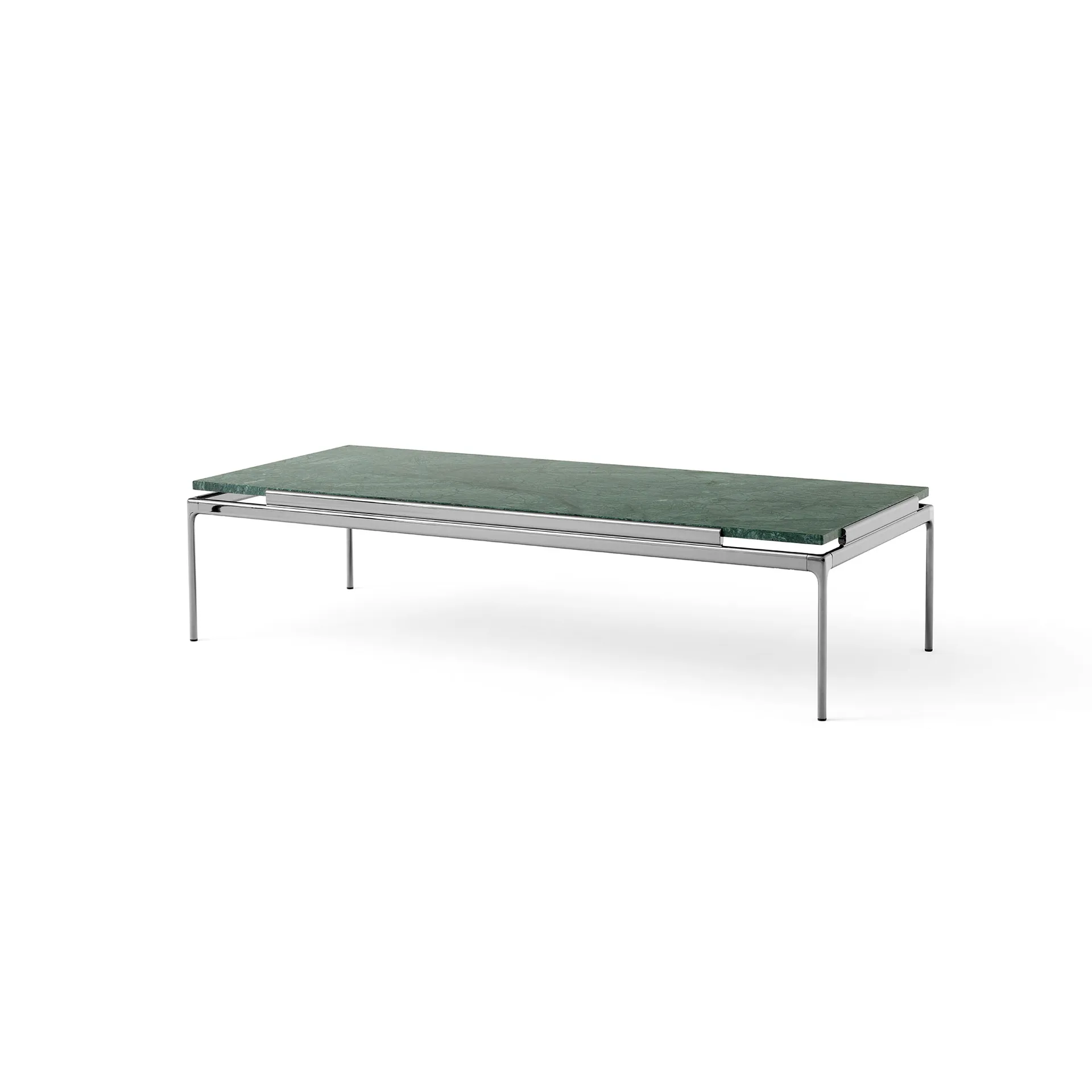 Sett LN12 Couchtisch, Verde guatemala-dark chrome &Tradition