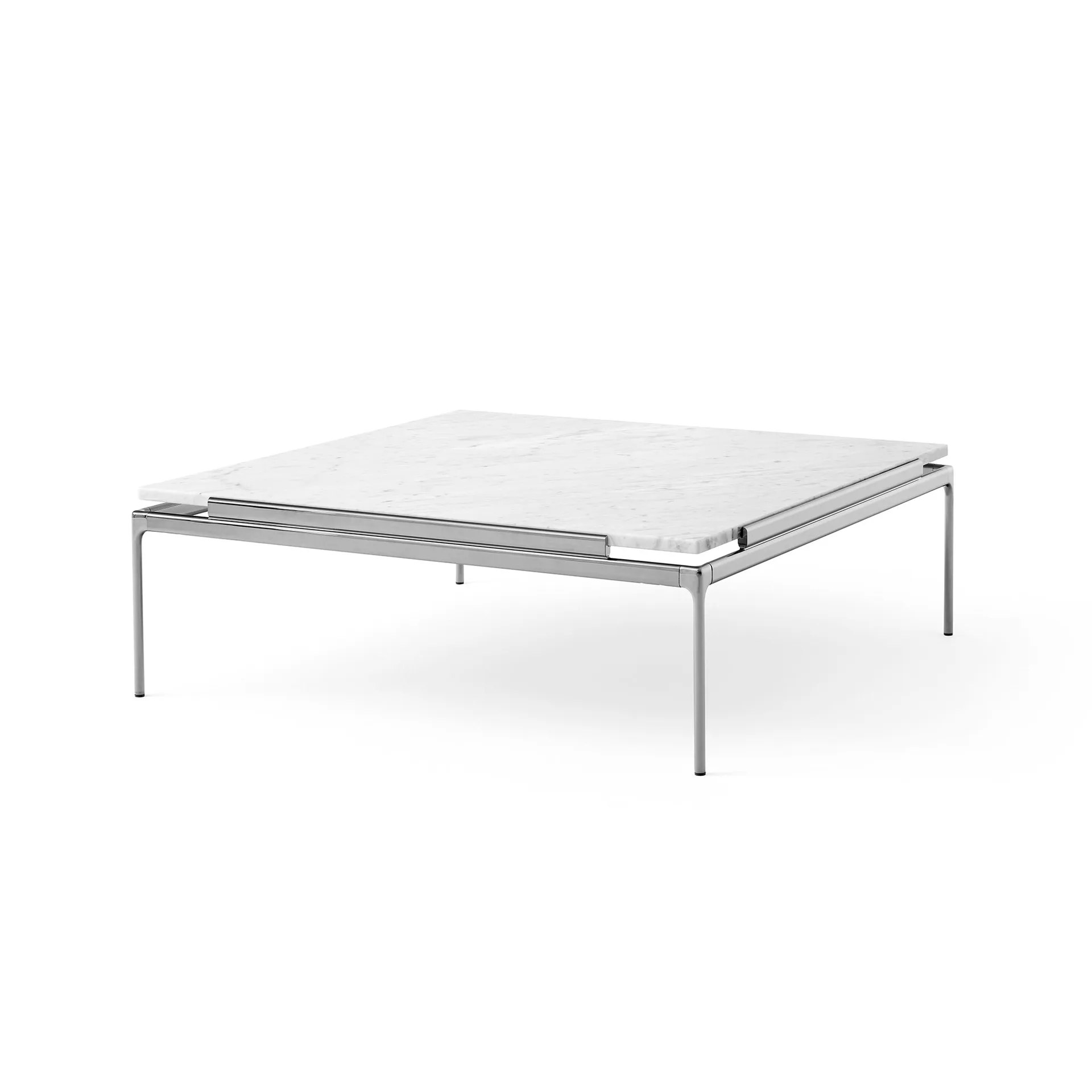 Sett LN13 Couchtisch, Bianco carrara-dark chrome &Tradition