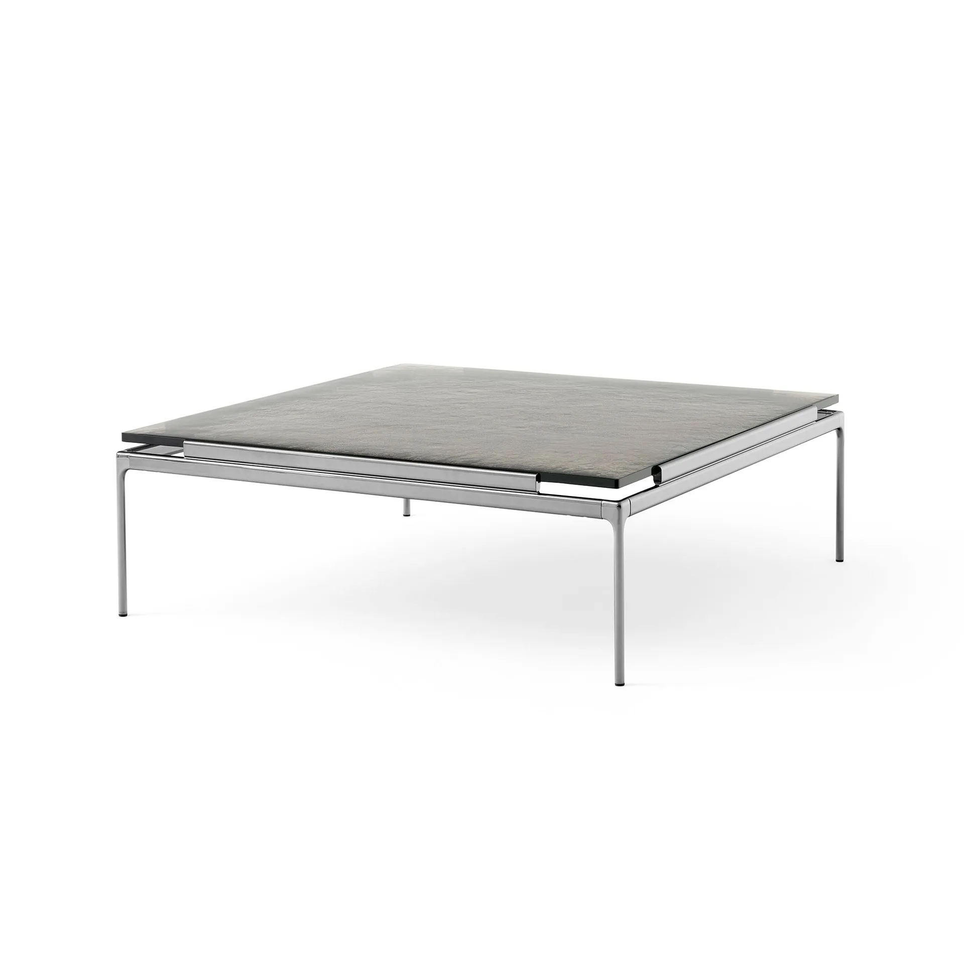 Sett LN13 Couchtisch, Smoked cast glass-dark chrome &Tradition