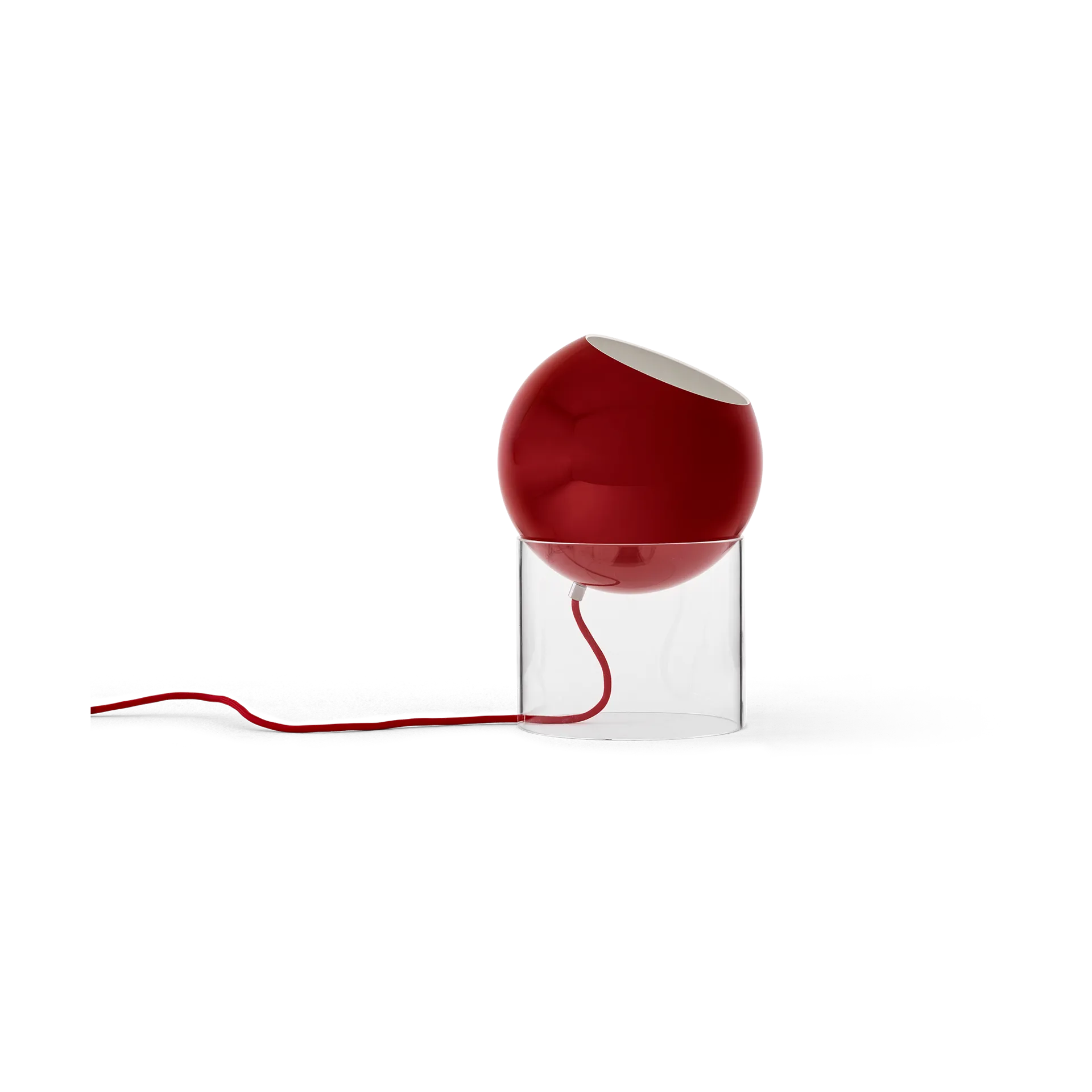 Topan VP13 Tischleuchte 31,5 cm, Clear-vermilion red &Tradition