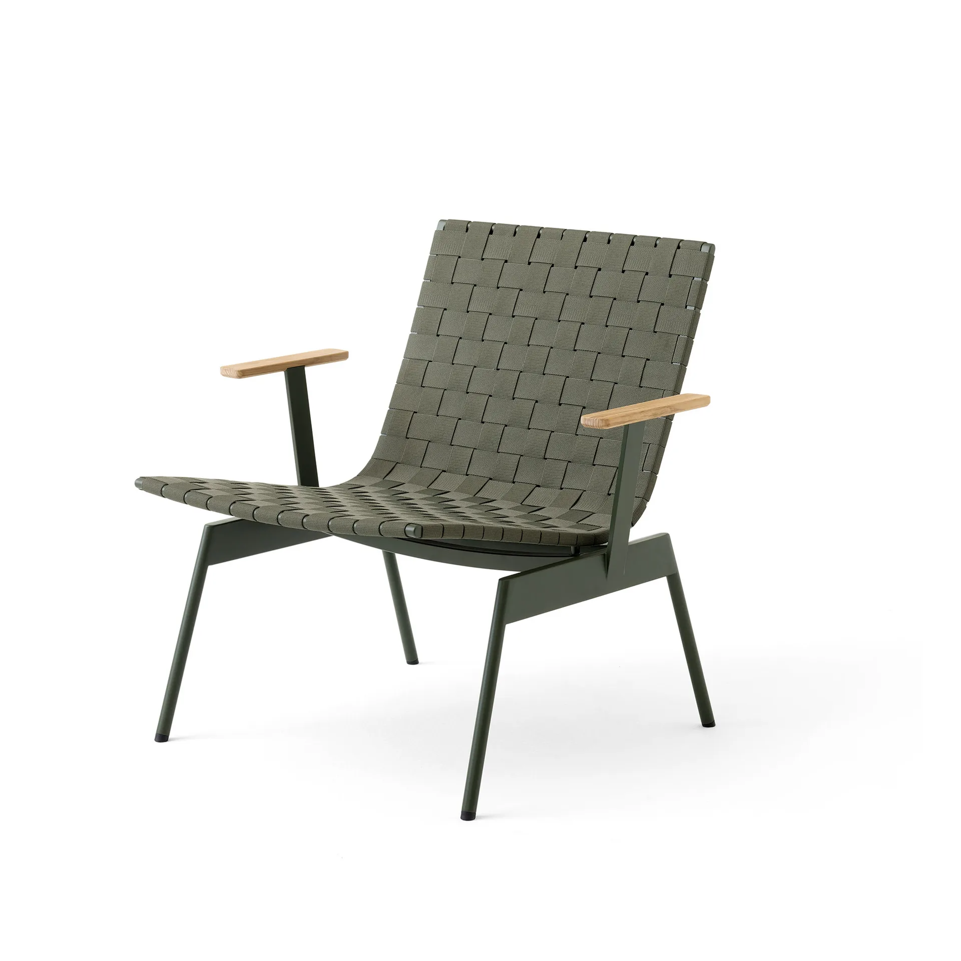 Ville Outdoor AV45 lounge chair with armrests., Bronze green &Tradition