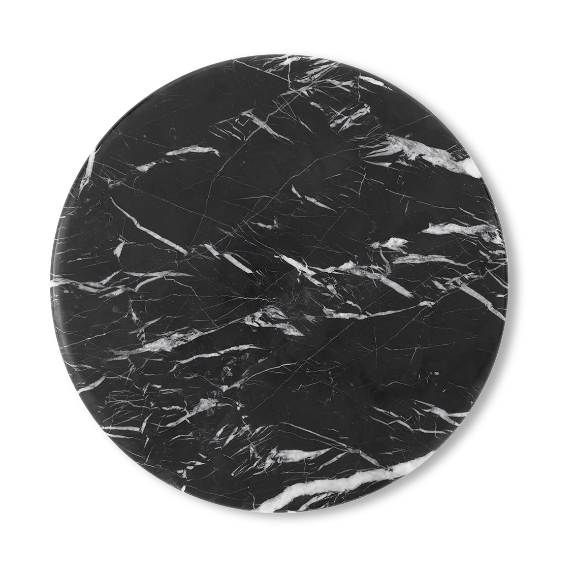 Wire Stool VP11 Topplatte Ø38 cm, Marmor Nero Marquina &Tradition