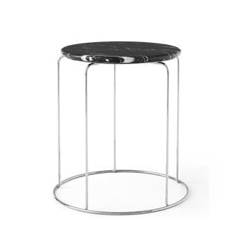 Wire Stool VP11 Topplatte Ø38 cm - Marmor Nero Marquina - &Tradition