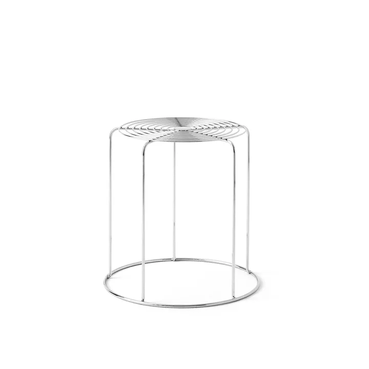 Wire VP11 runder Hocker - Stainless steel, Ø44x42 cm - &Tradition
