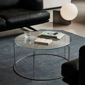 Wire VP17 Couchtisch - Edelstahl Stahl-Glas, Ø74x36 cm - &Tradition