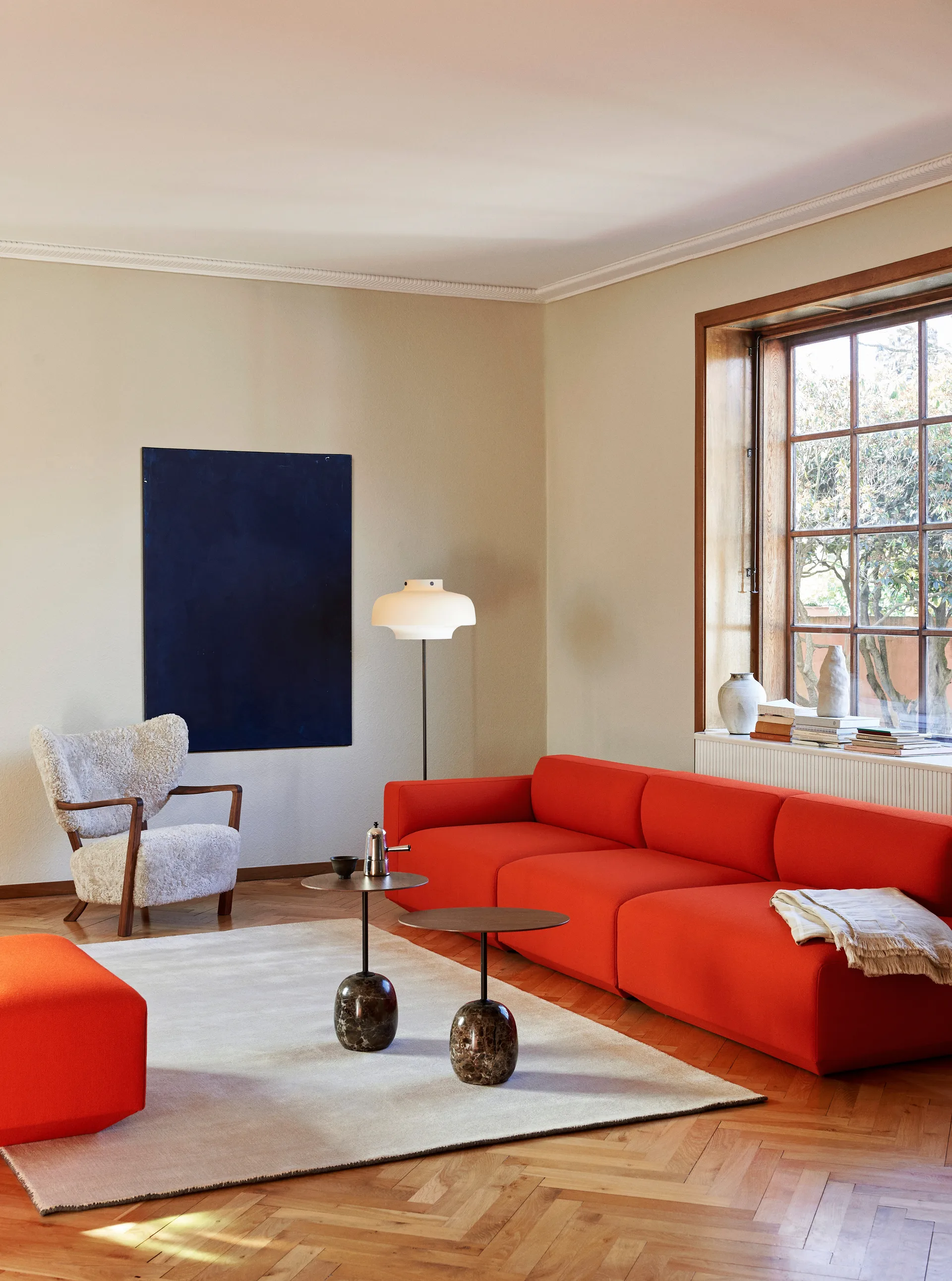 Wulff Lounge Chair ATD2 Fauteuil , Walnussholz geölt-Moonlight &Tradition