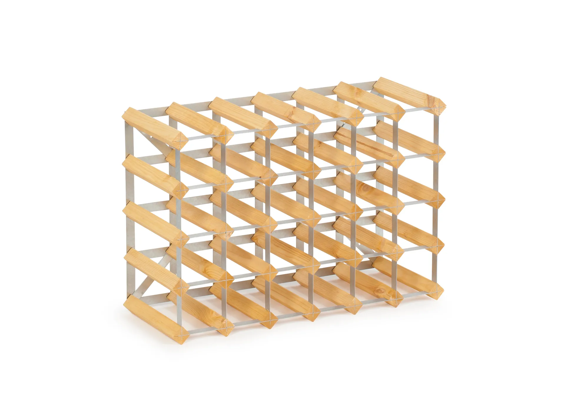 Traditional Wine racks Weinregal für 30 Flaschen erweiterbar, Eiche hell Traditional Wine Racks