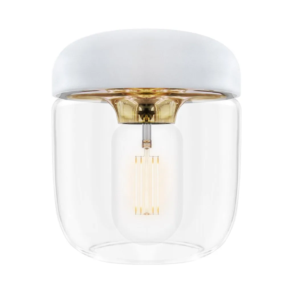 Acorn Pendelleuchte weiß, Messing-Finish Umage