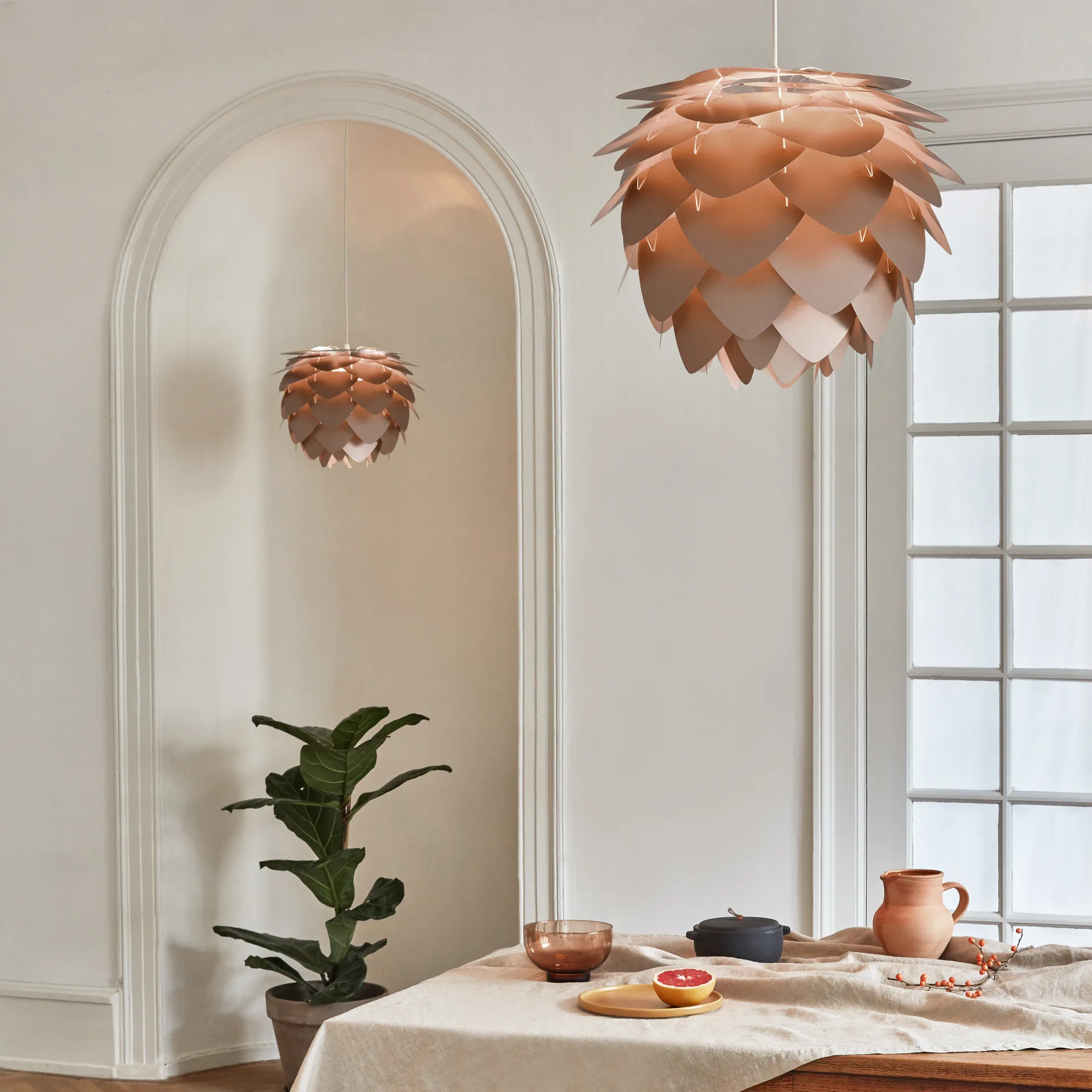 Aluvia Leuchte brushed bronze, Mini Ø40cm Umage