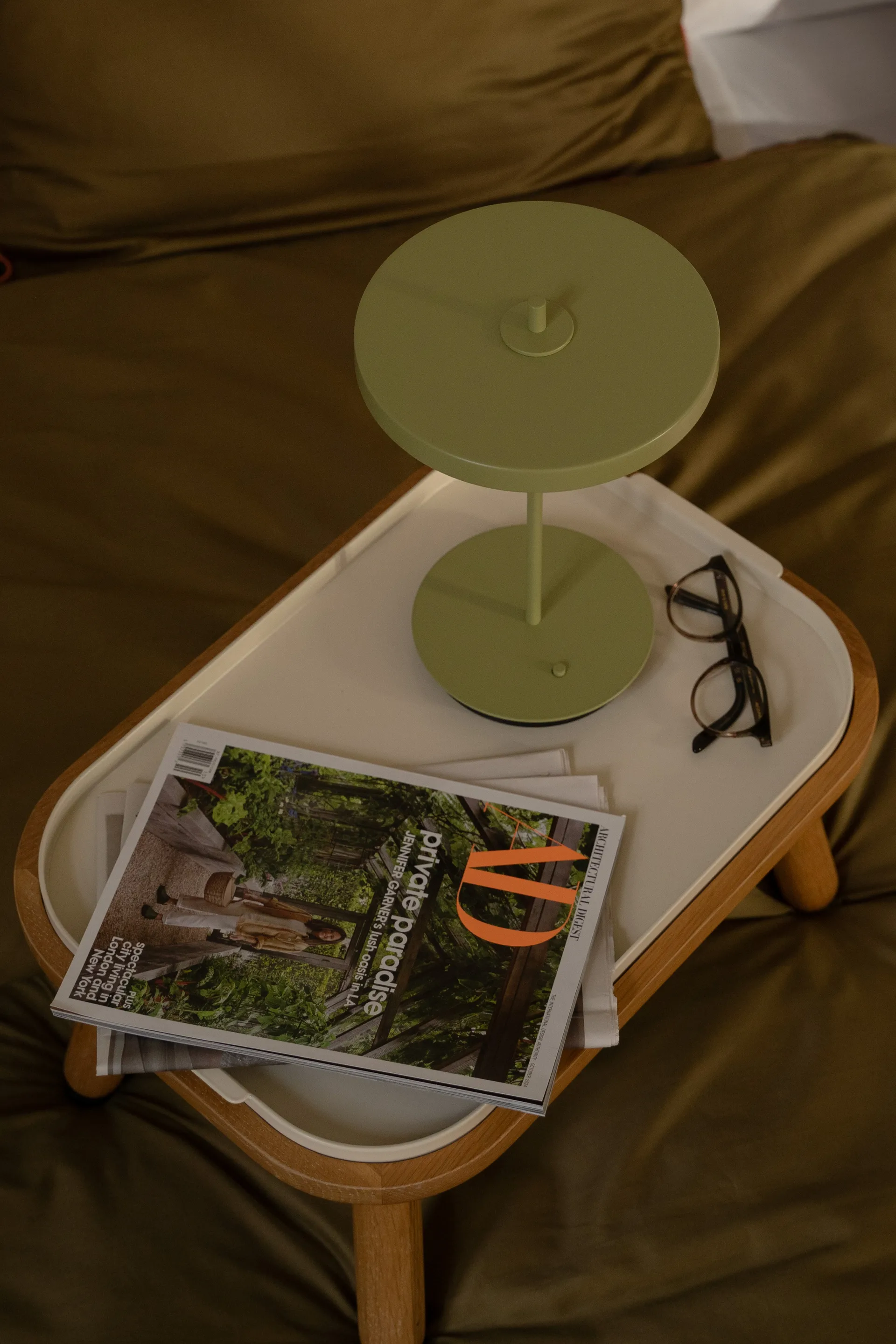 Asteria Move tragbare Tischlampe, Monochrome-leaf Umage