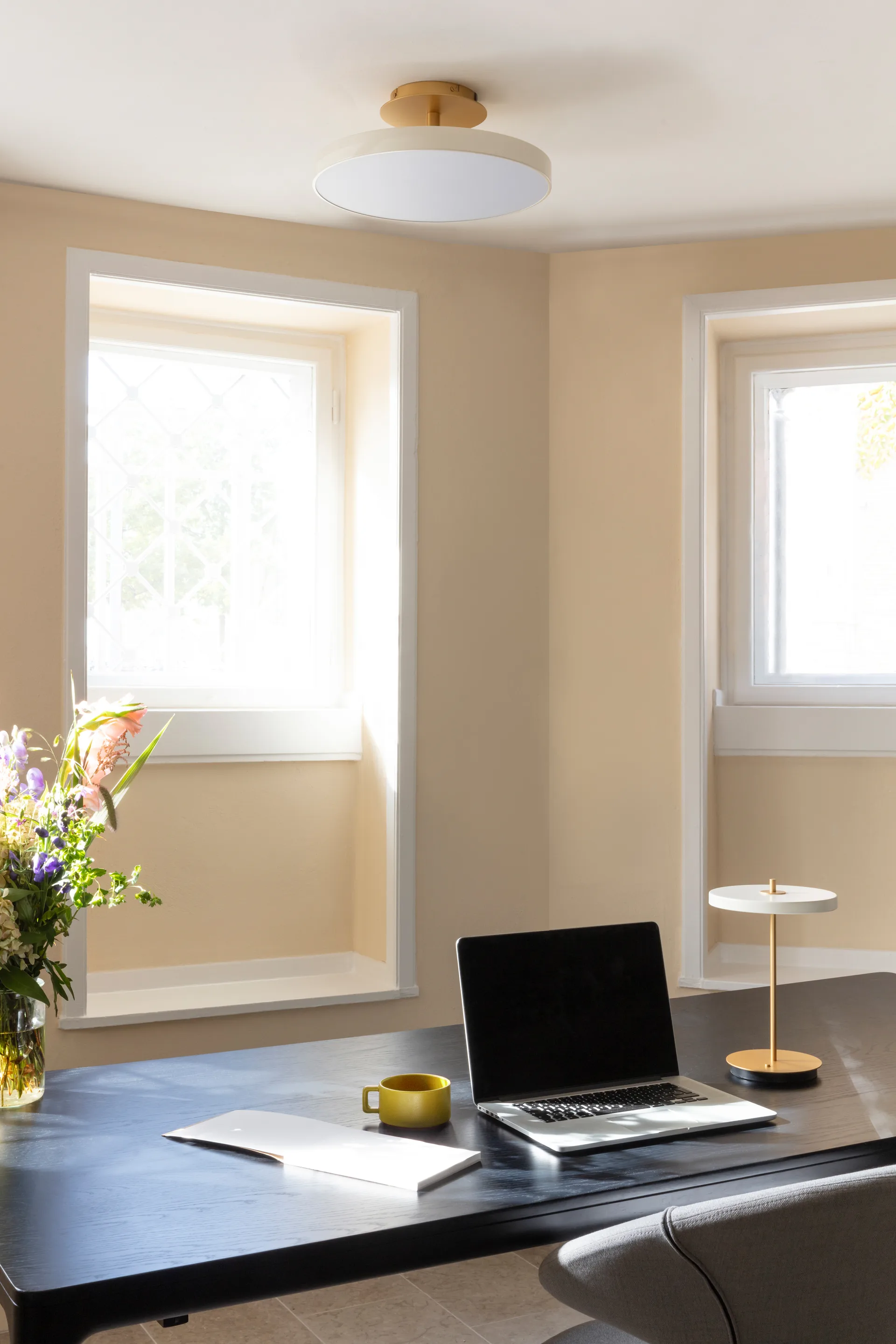 Asteria Up Deckenleuchte medium, Pearl white Umage