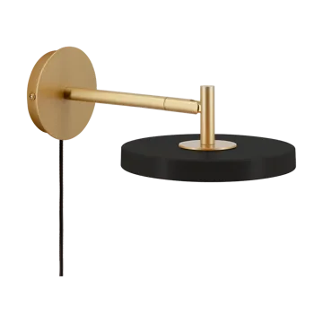 Asteria Wall Wandleuchte - Short, Black-brass - Umage