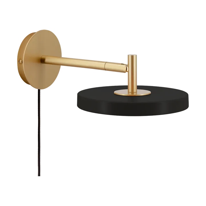 Asteria Wall Wandleuchte - Short, Black-brass - Umage