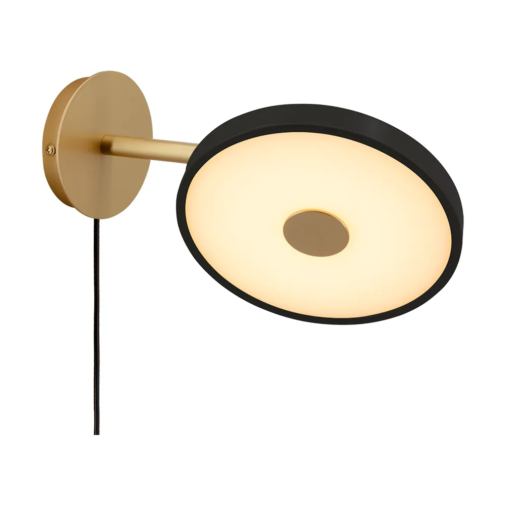 Asteria Wall Wandleuchte, Short, Black-brass Umage