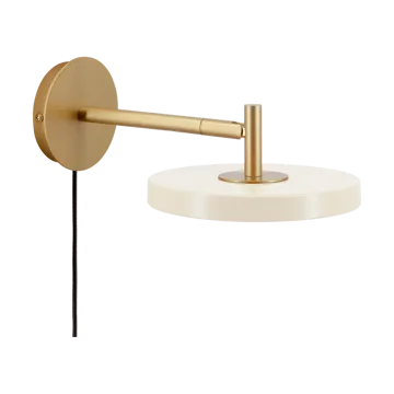 Asteria Wall Wandleuchte - Short, Pearl white-brass - Umage