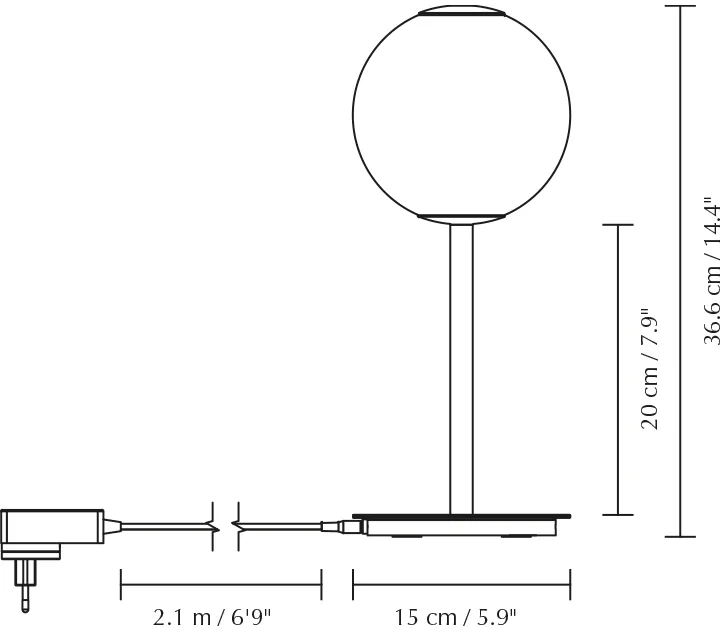 Audrey Table Tischlampe, Plated brass Umage