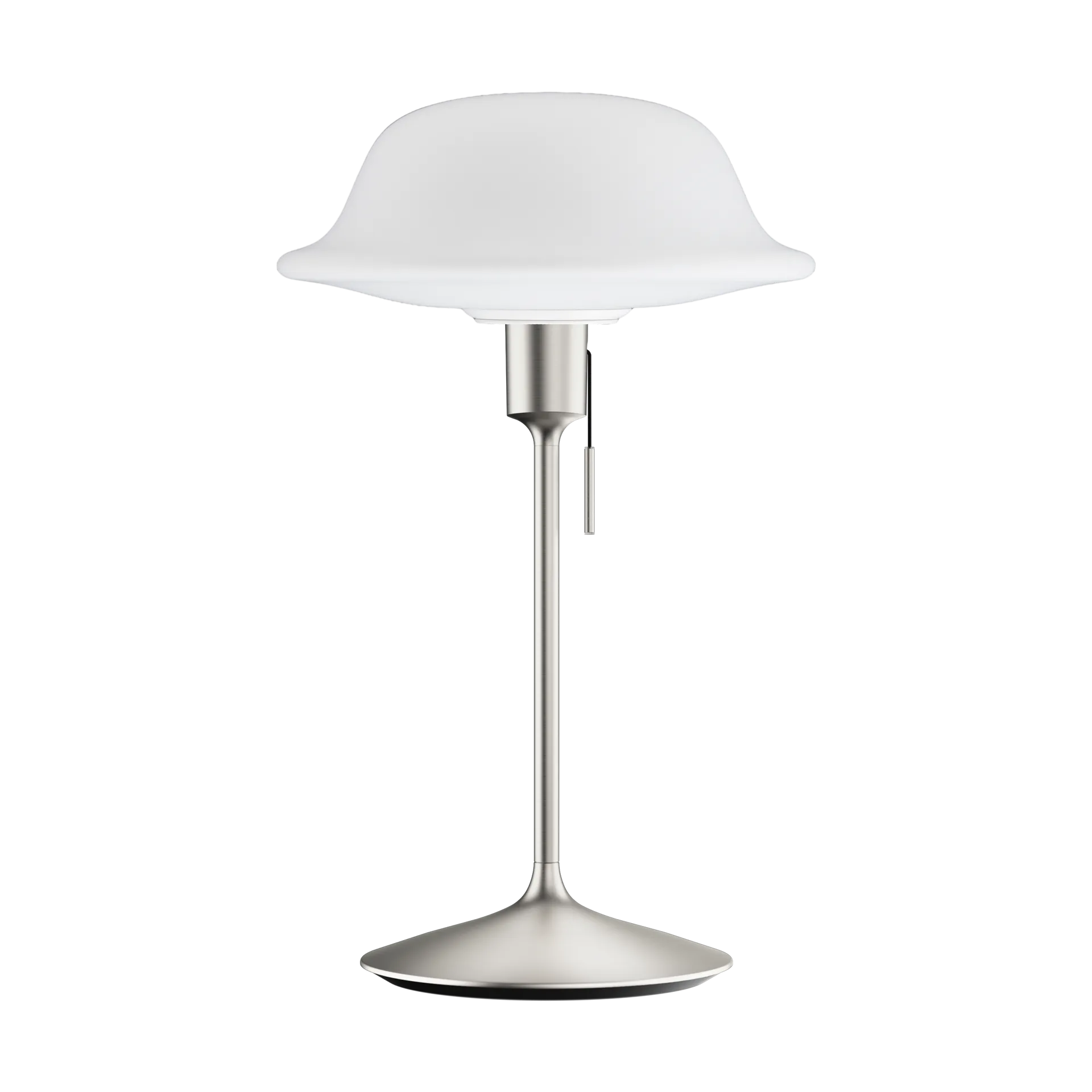 Butler Tischlampe, Weiß-Gebürsteter Stahl Umage
