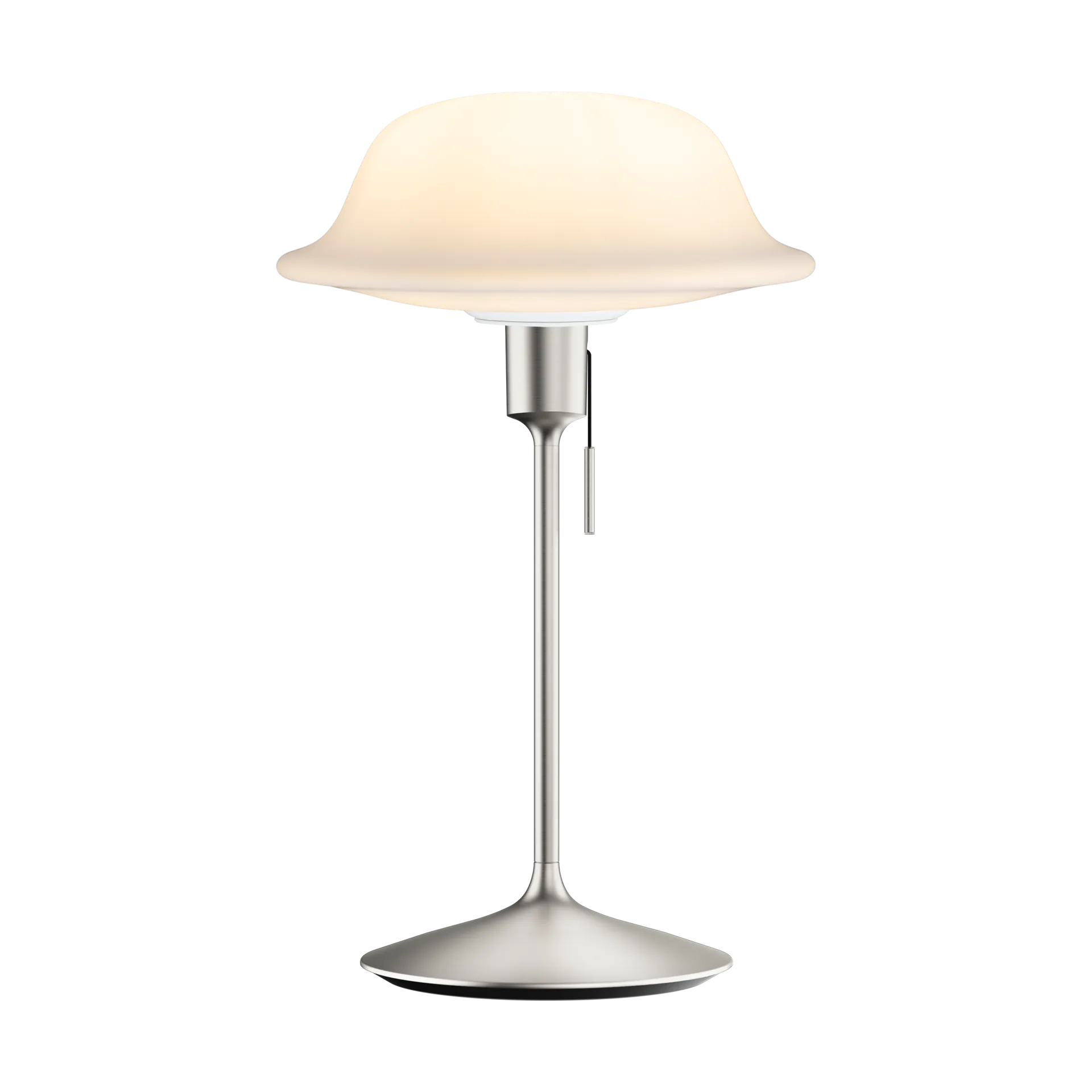 Butler Tischlampe, Weiß-Gebürsteter Stahl Umage