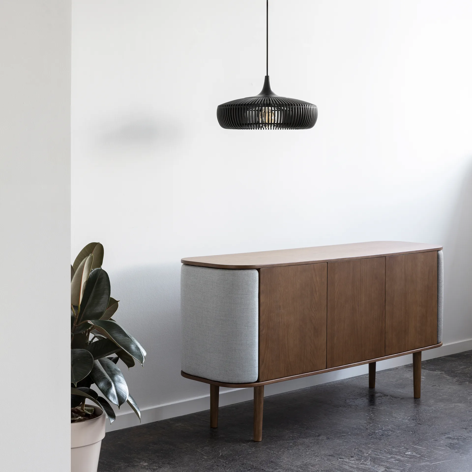 Clava Dine Wood Lampenschirm Ø43cm, Black Umage