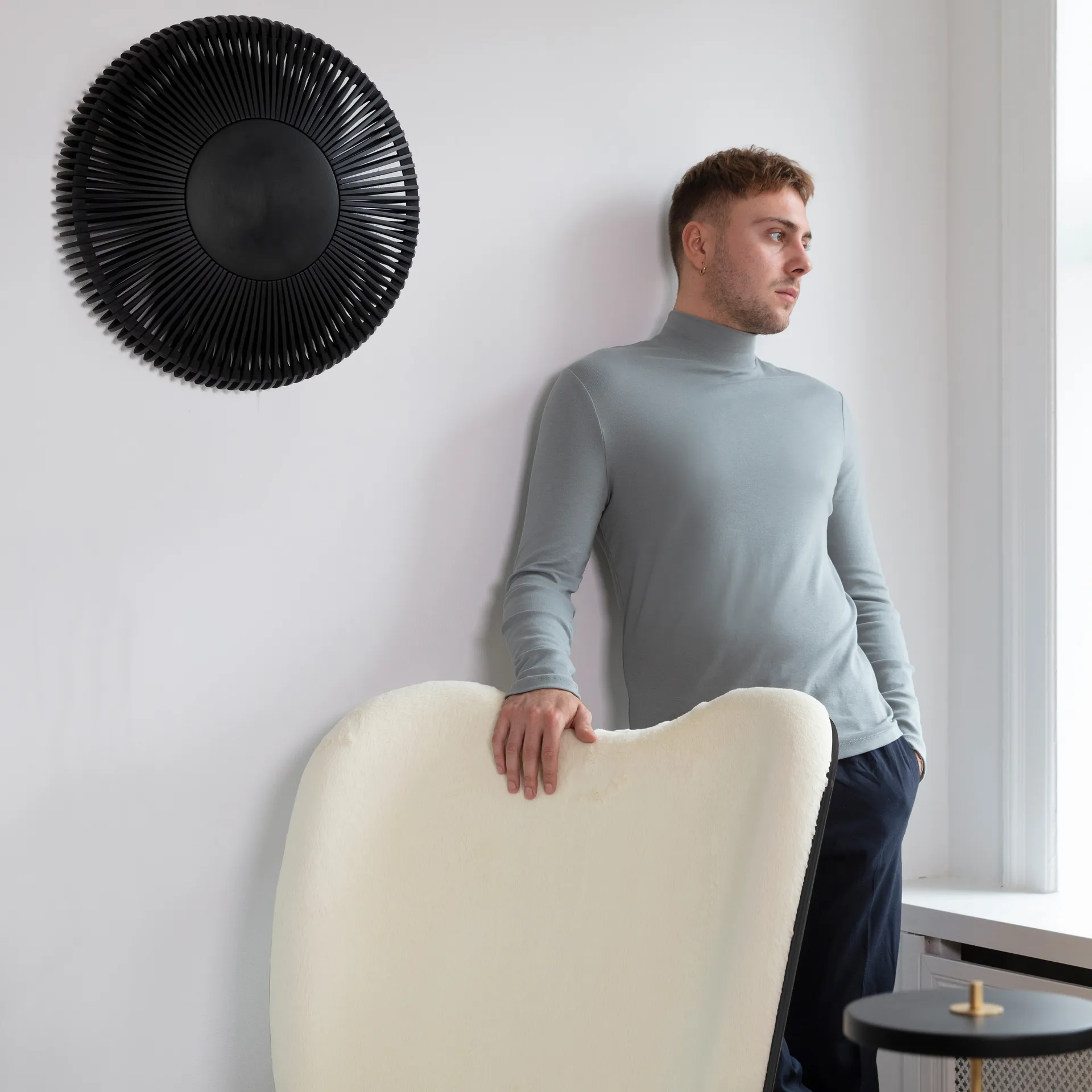 Clava Up Wandleuchte large, Schwarze Eiche Umage