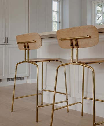 Curious Barhocker 65 cm - Oak-brass - Umage