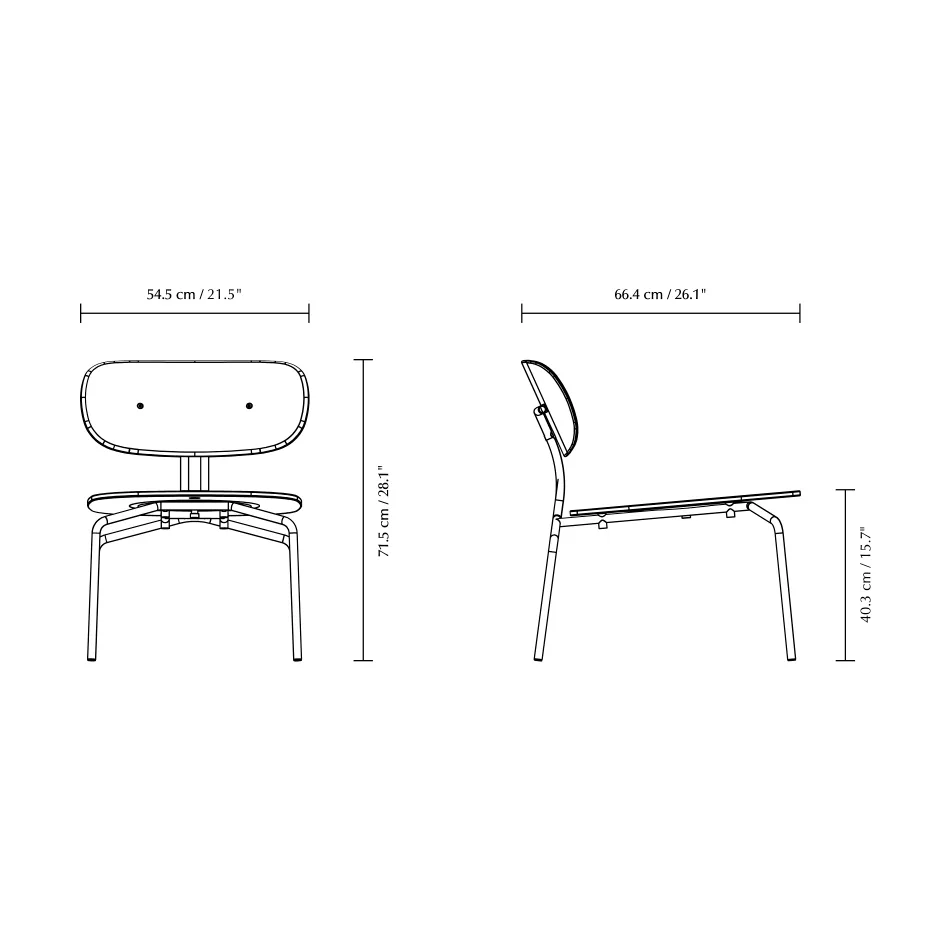 Curious Lounge-Sessel, Oak-black Umage