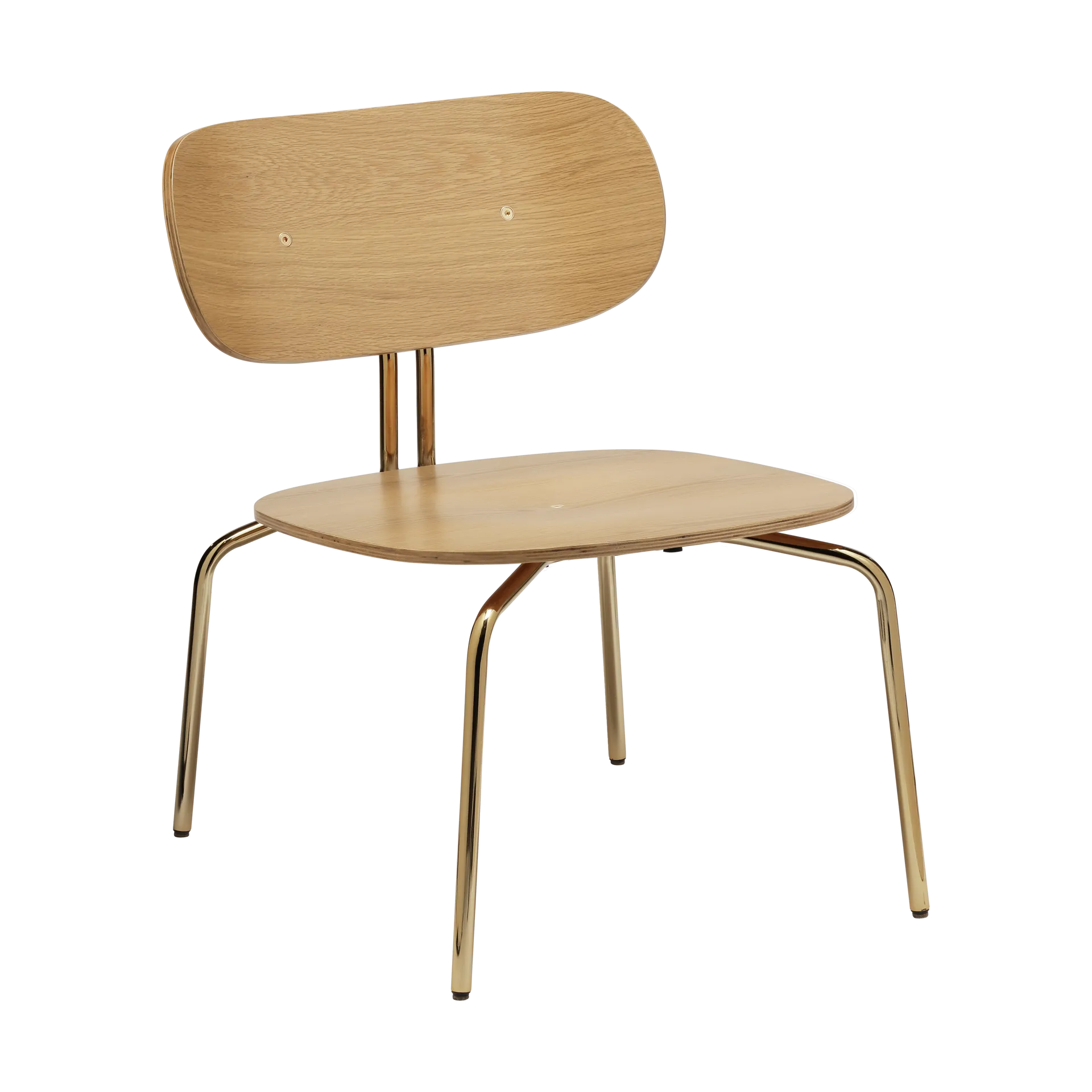 Curious Lounge-Sessel, Oak-brass Umage