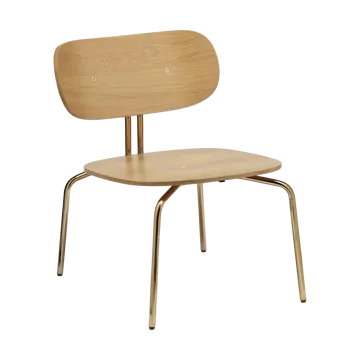 Curious Lounge-Sessel - Oak-brass - Umage