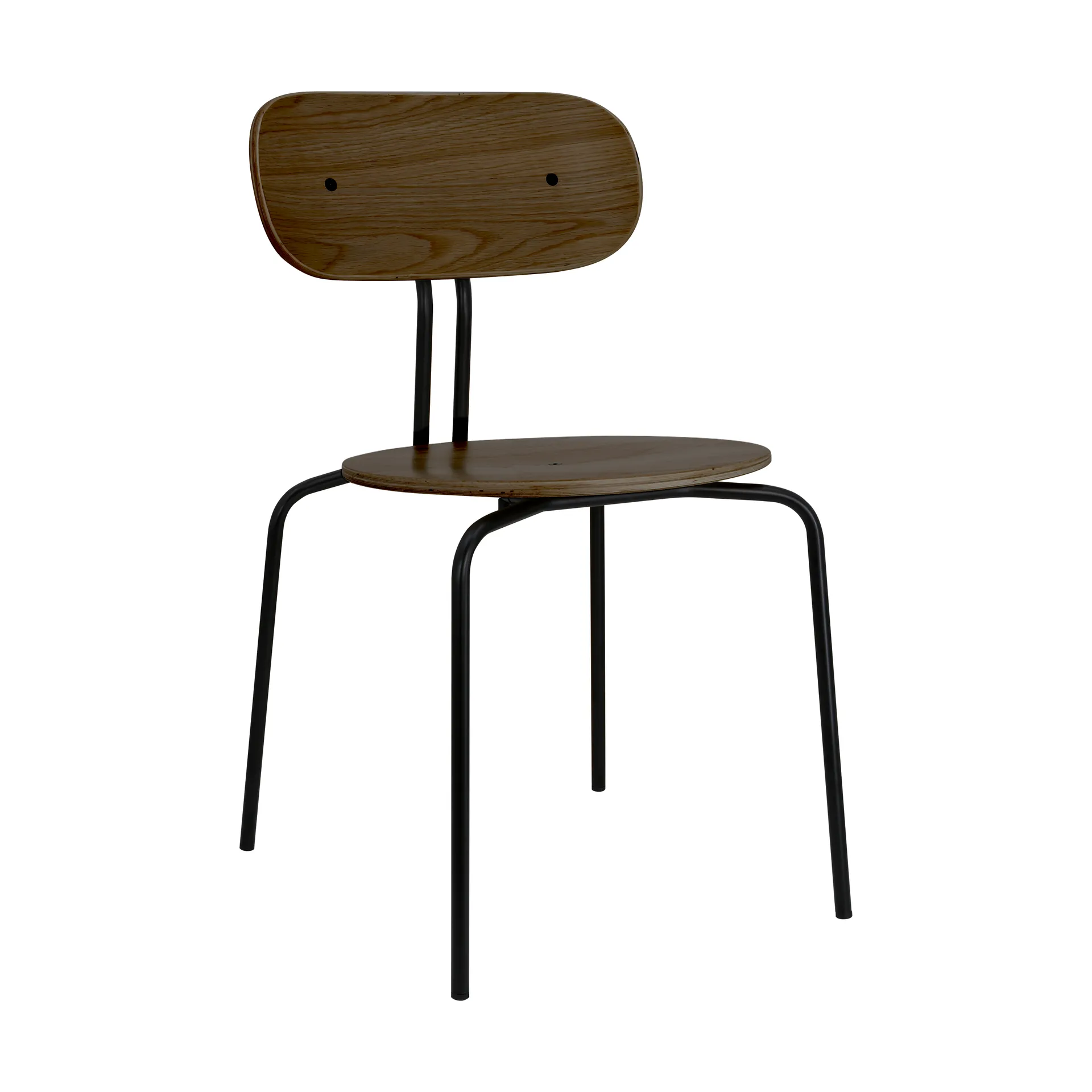 Curious Stuhl, Smoked oak-black legs Umage