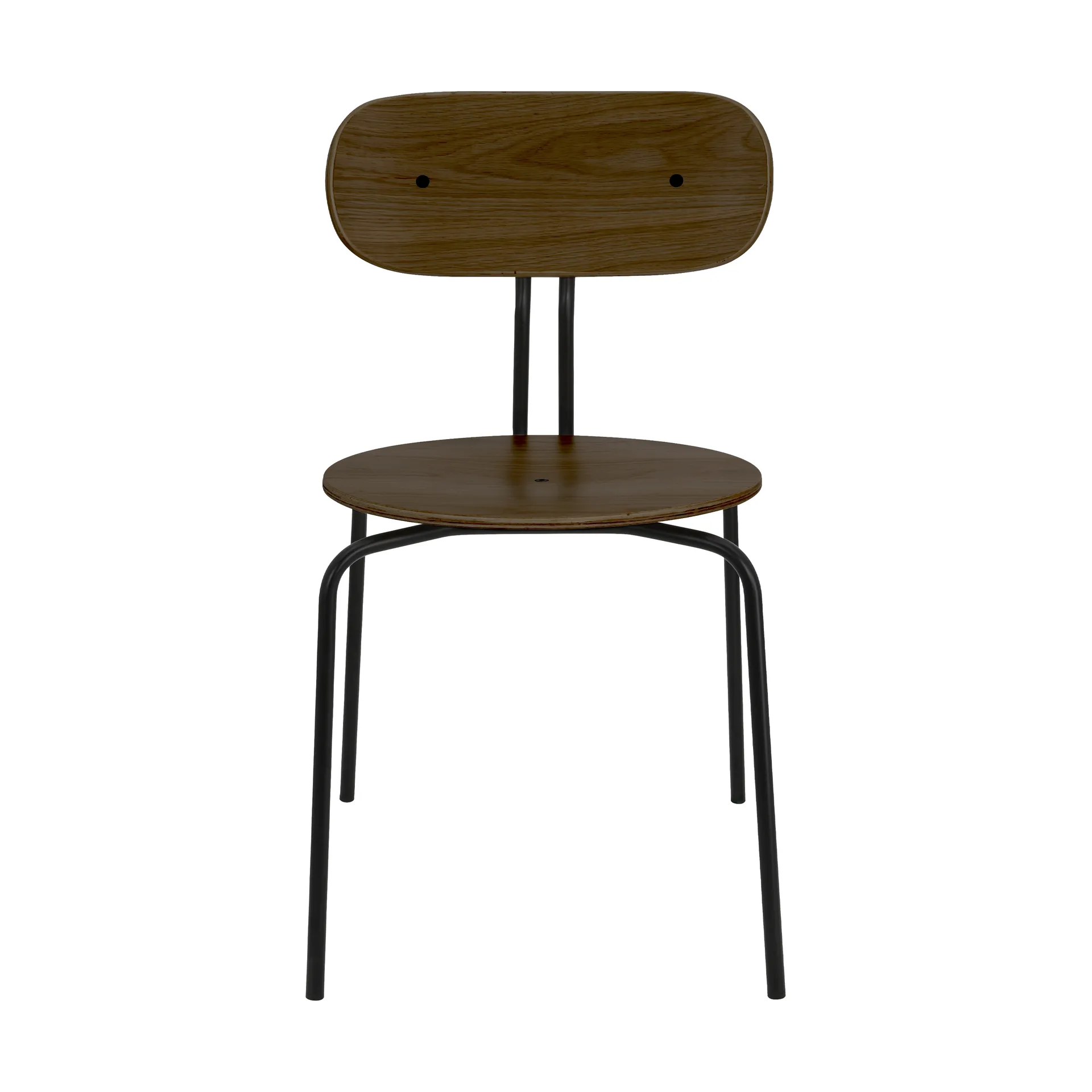 Curious Stuhl, Smoked oak-black legs Umage
