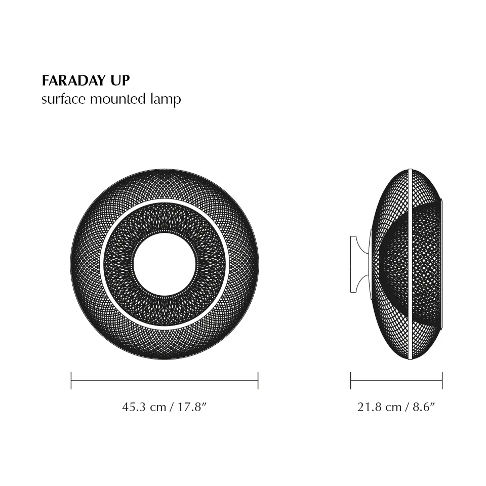Faraday Up medium Deckenleuchte, Brushed Brass Umage