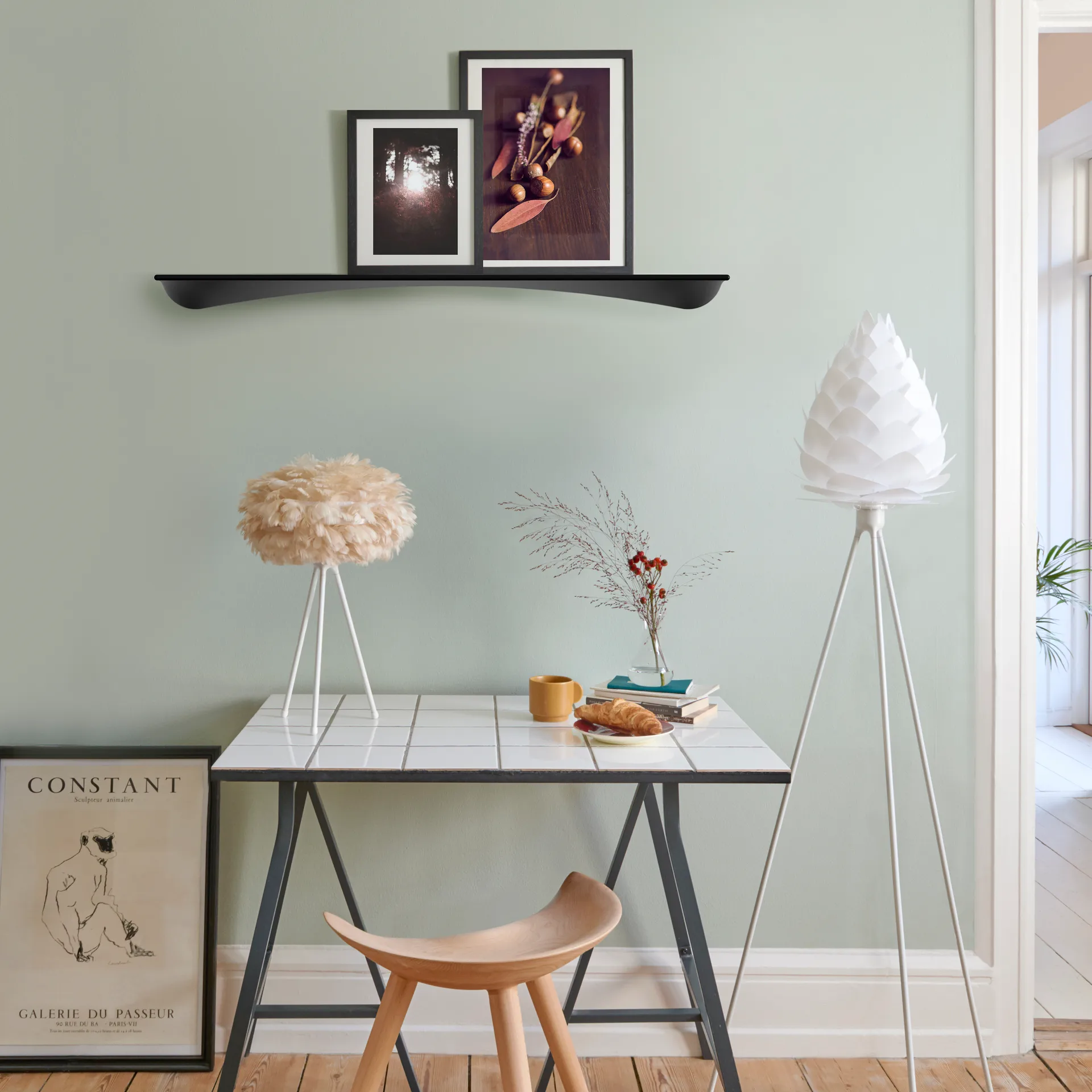 Flow Wandregal 98cm, Dark ash Umage