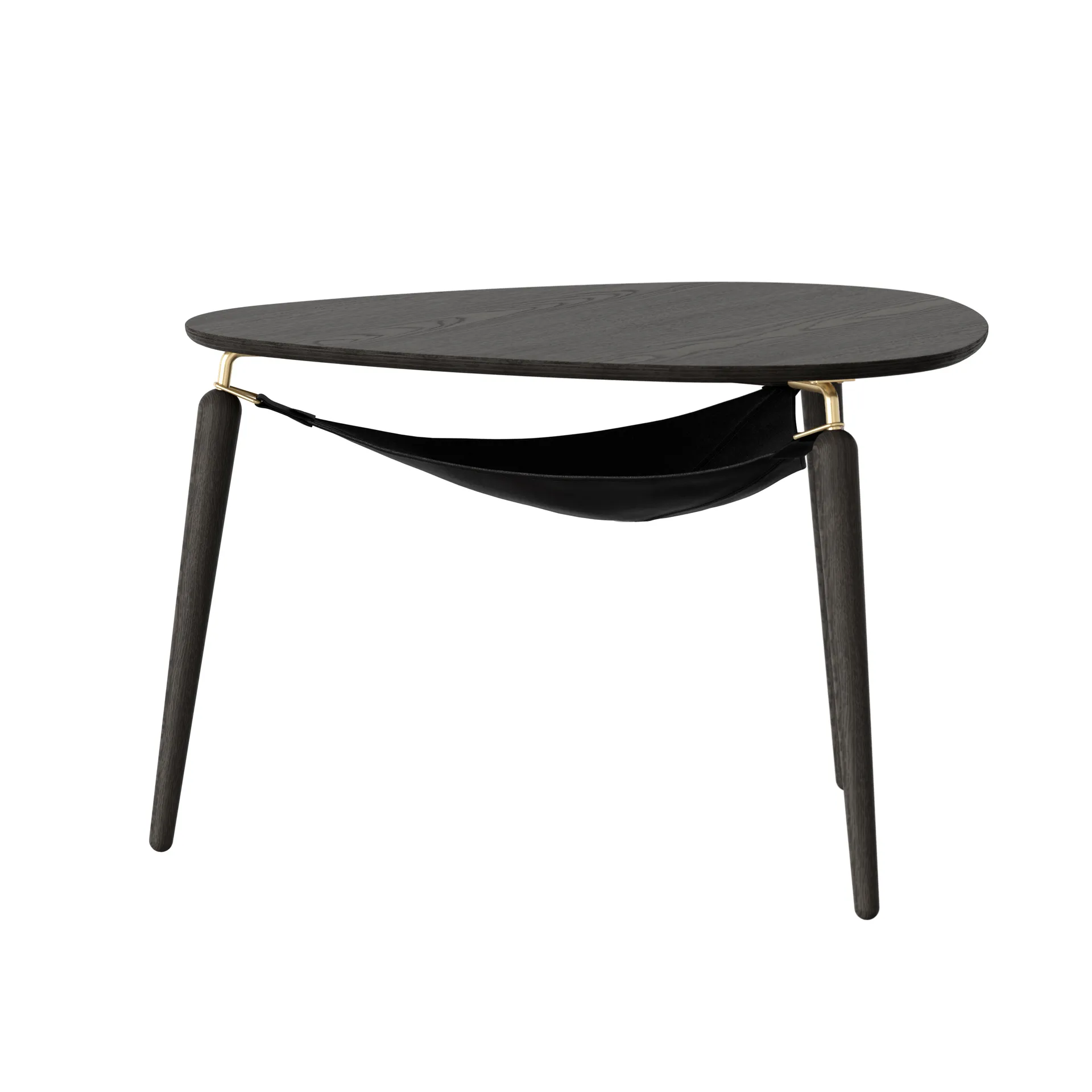 Hang Out Couchtisch, Schwarze Eiche-Messing Umage