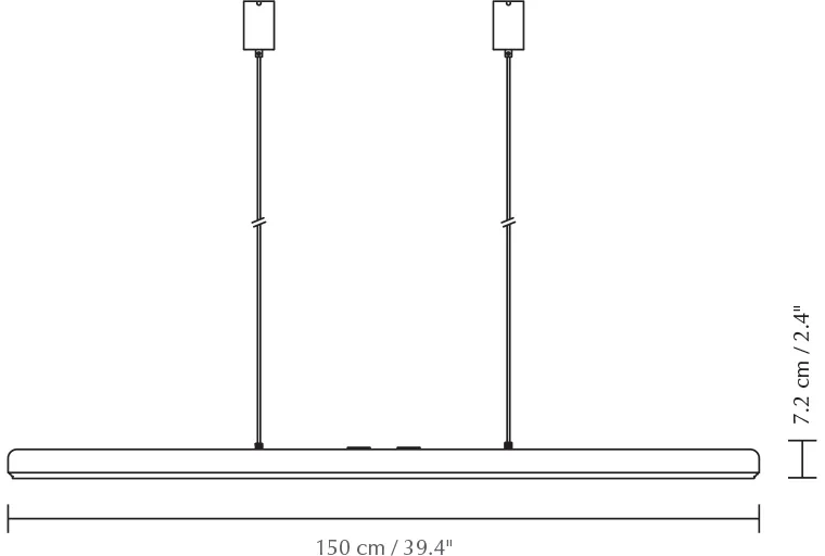 Haselzweig 1,5m Pendel, White-brass Umage
