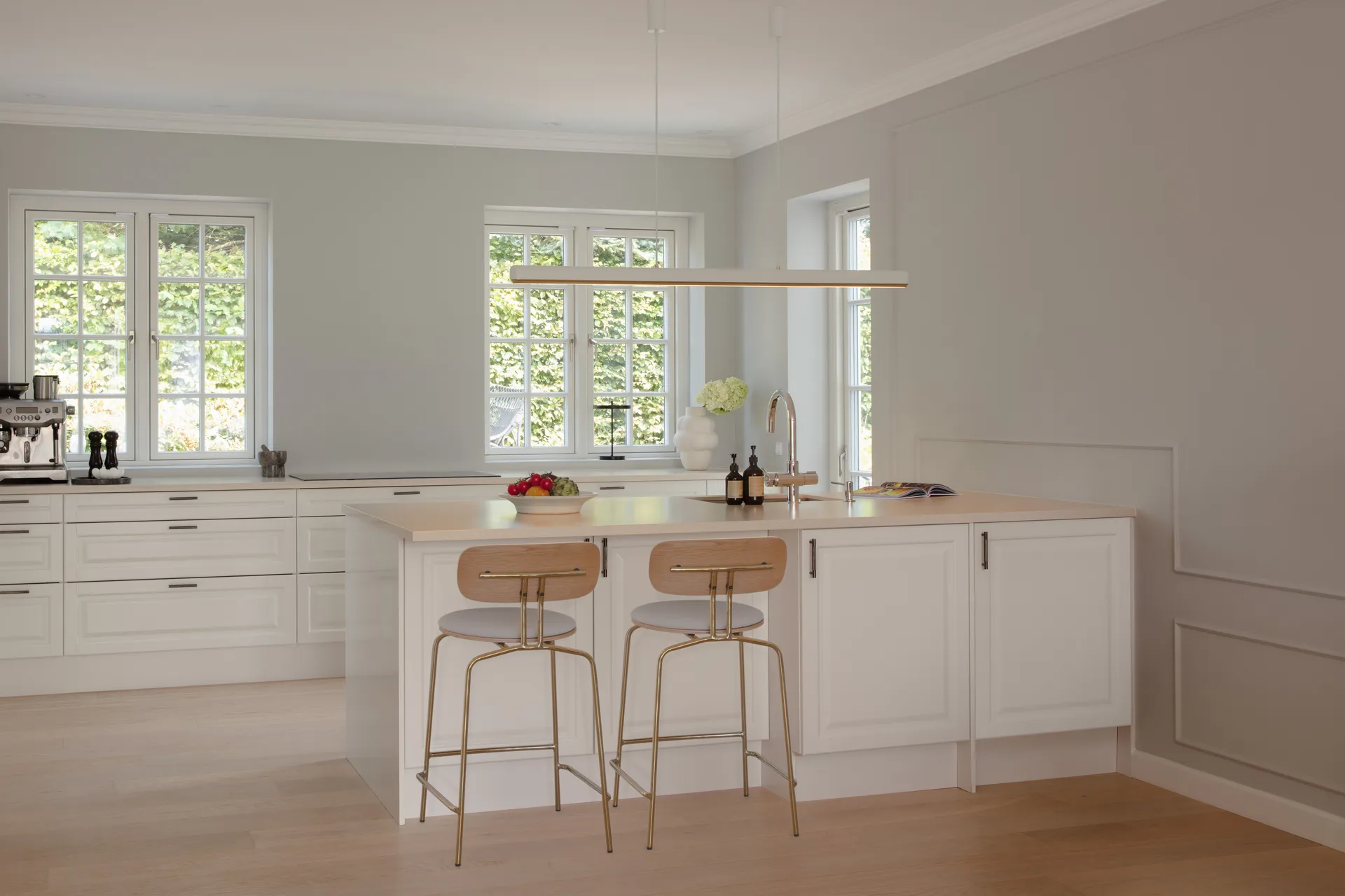 Haselzweig 1,5m Pendel, White-brass Umage