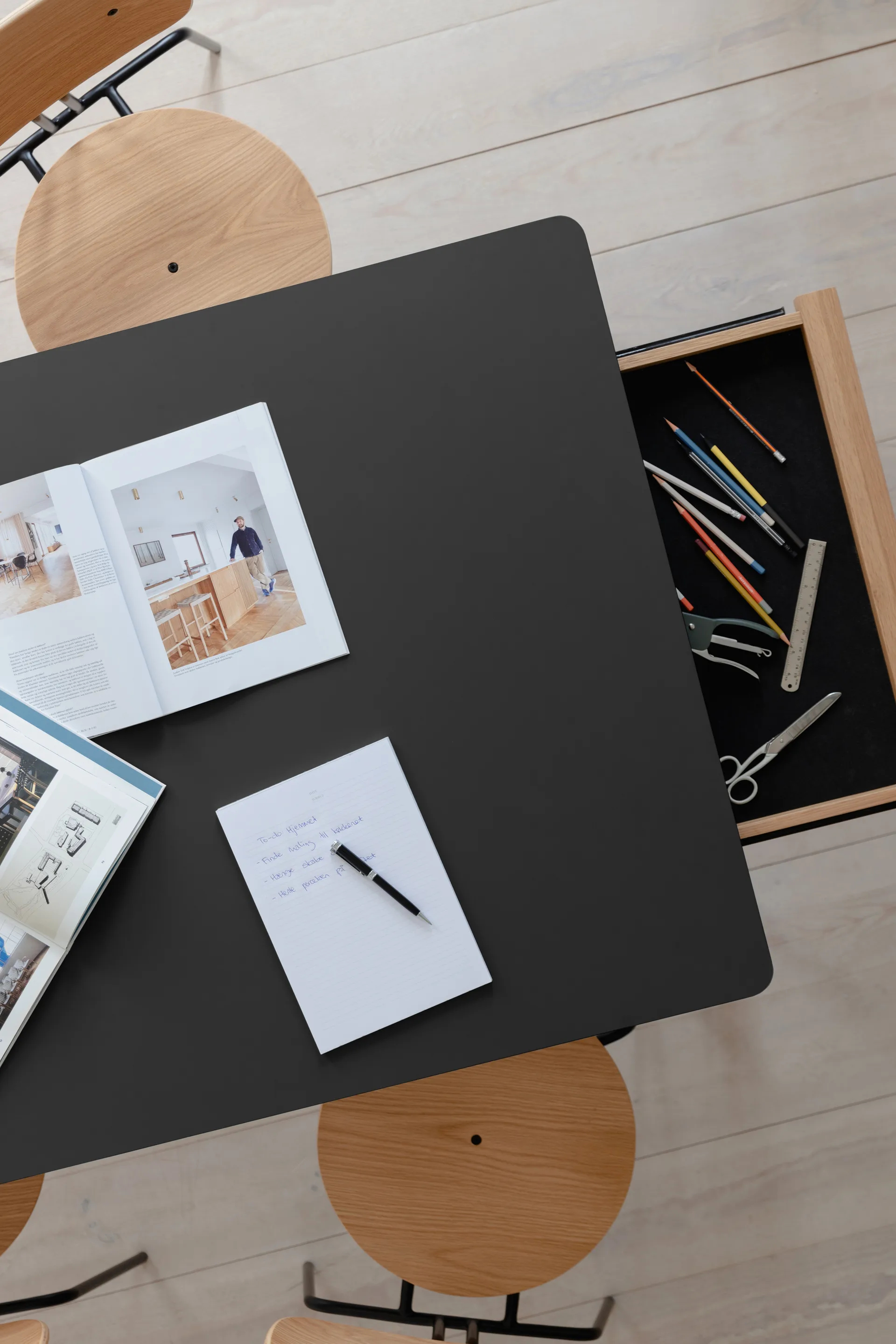 Heart'n'Soul Esstisch 90x200 cm, Oak-obsidian black Umage