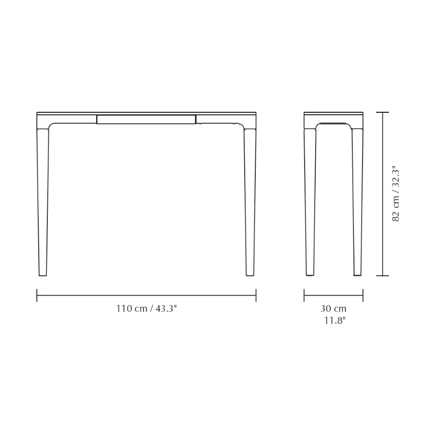 Heart'n'Soul Konsolentisch 120 cm, Oak-cloud grey Umage