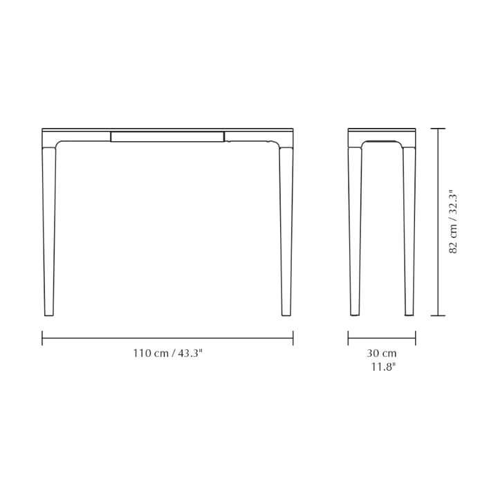 Heart'n'Soul Konsolentisch 120 cm, Oak-obsidian black Umage
